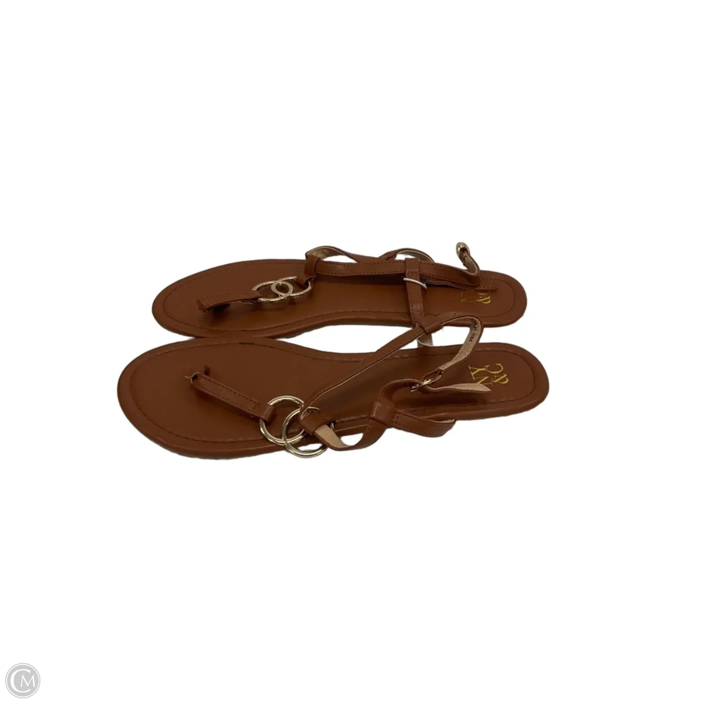 Sandals Flip Flops By New York And Co In Brown, Size: 10