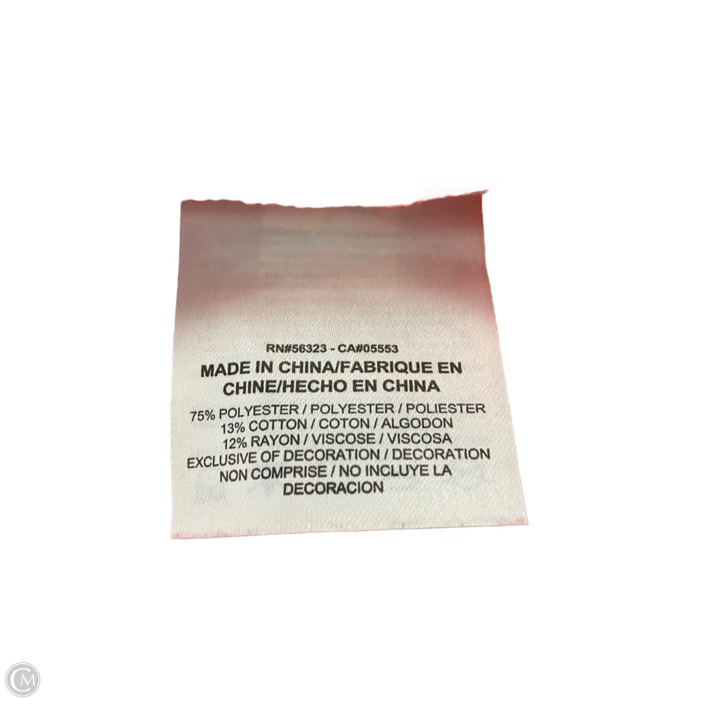 Athletic Tank Top By Nike Apparel In Coral, Size: L