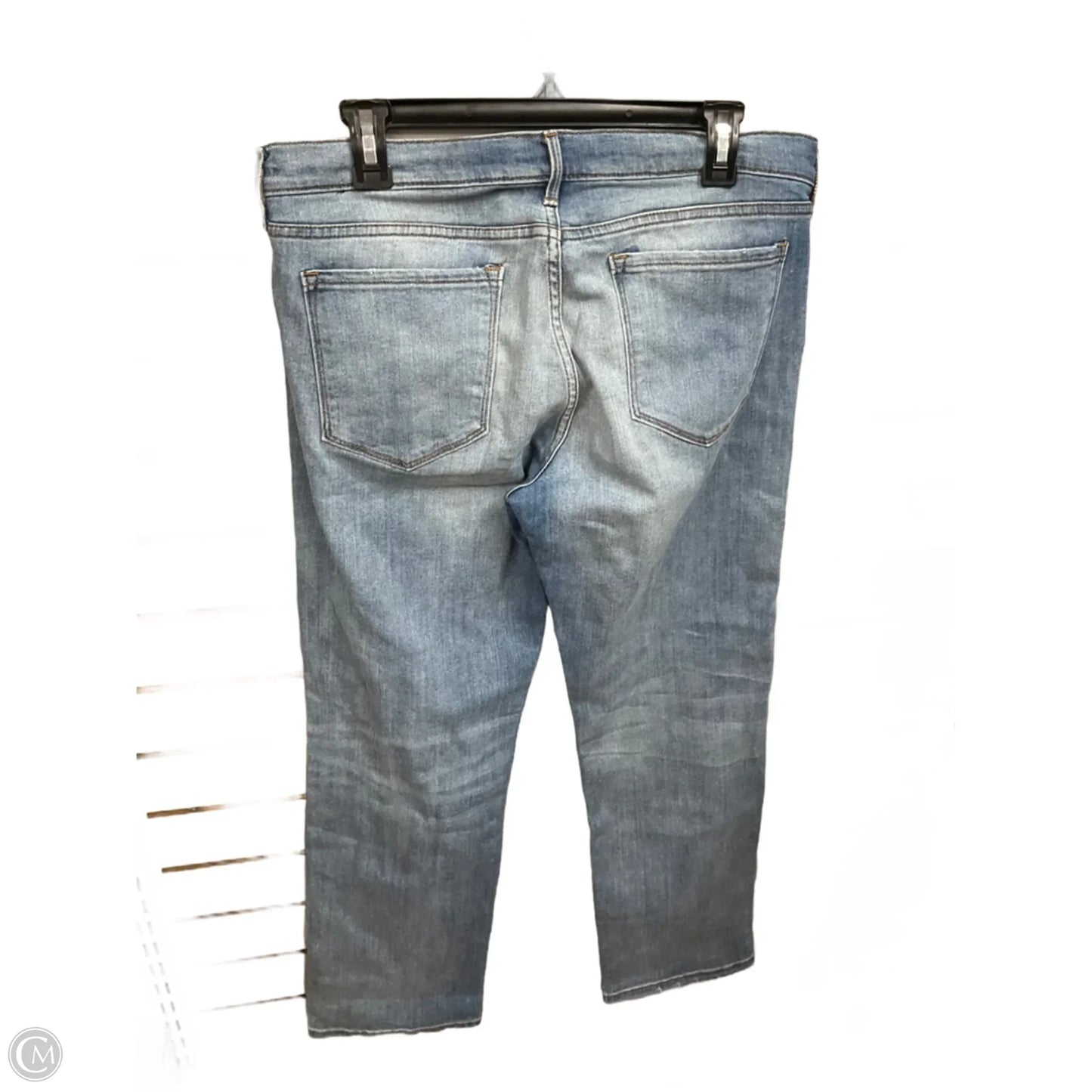 Jeans Straight By Banana Republic In Blue Denim, Size: 12