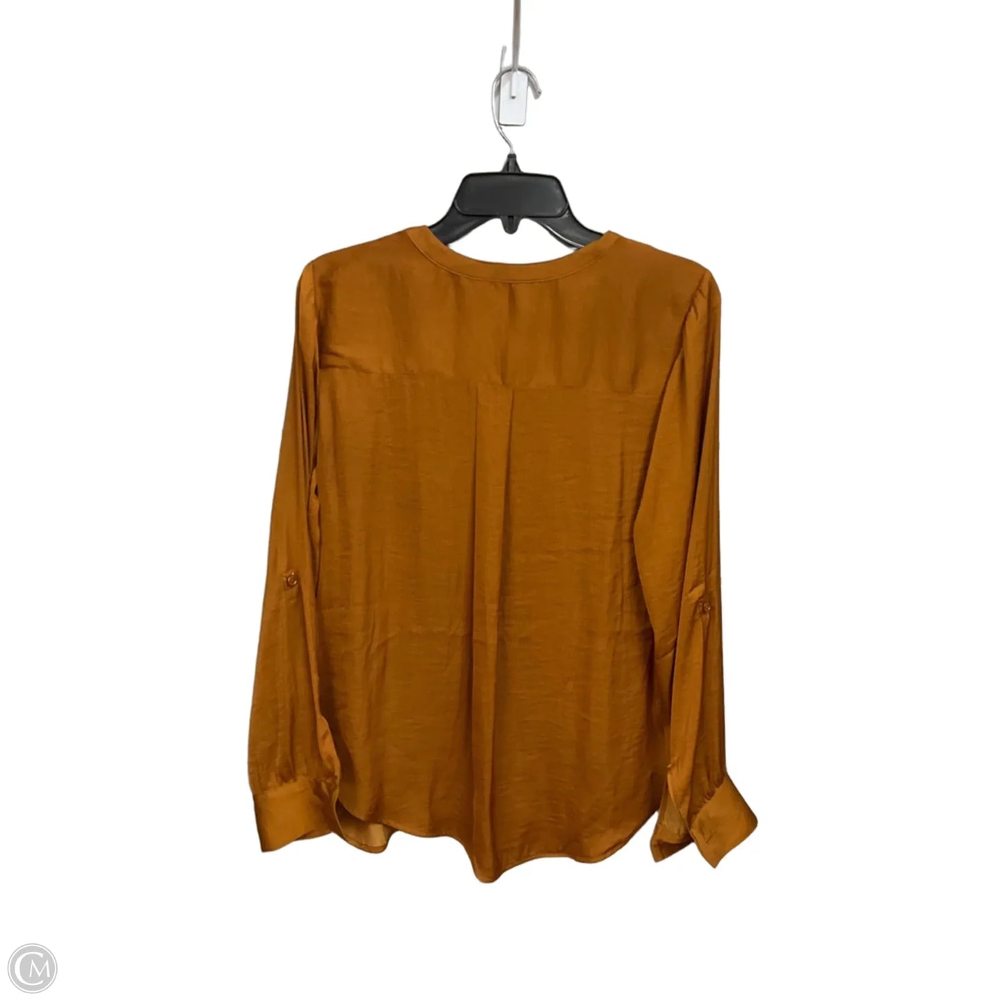 Top Long Sleeve By Simply Vera In Bronze, Size: M