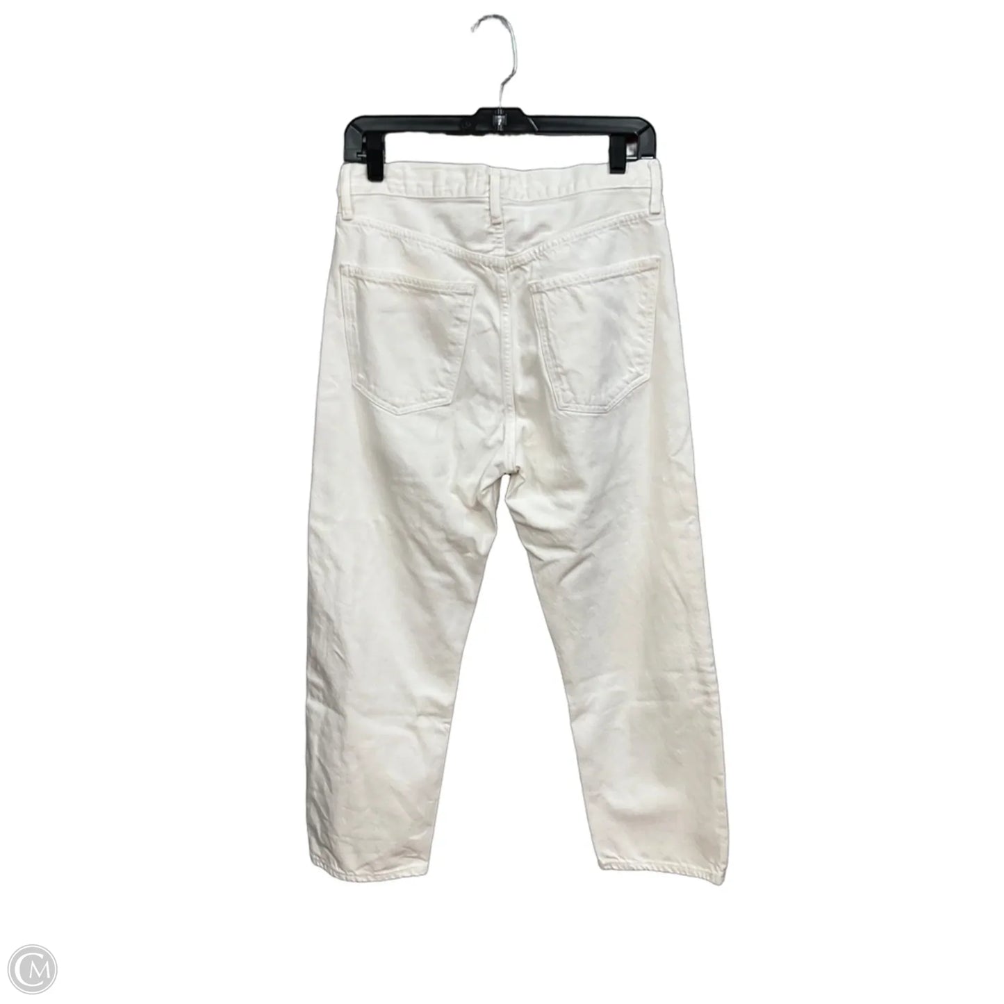 Jeans Straight By Agolde In Cream Denim, Size: 2