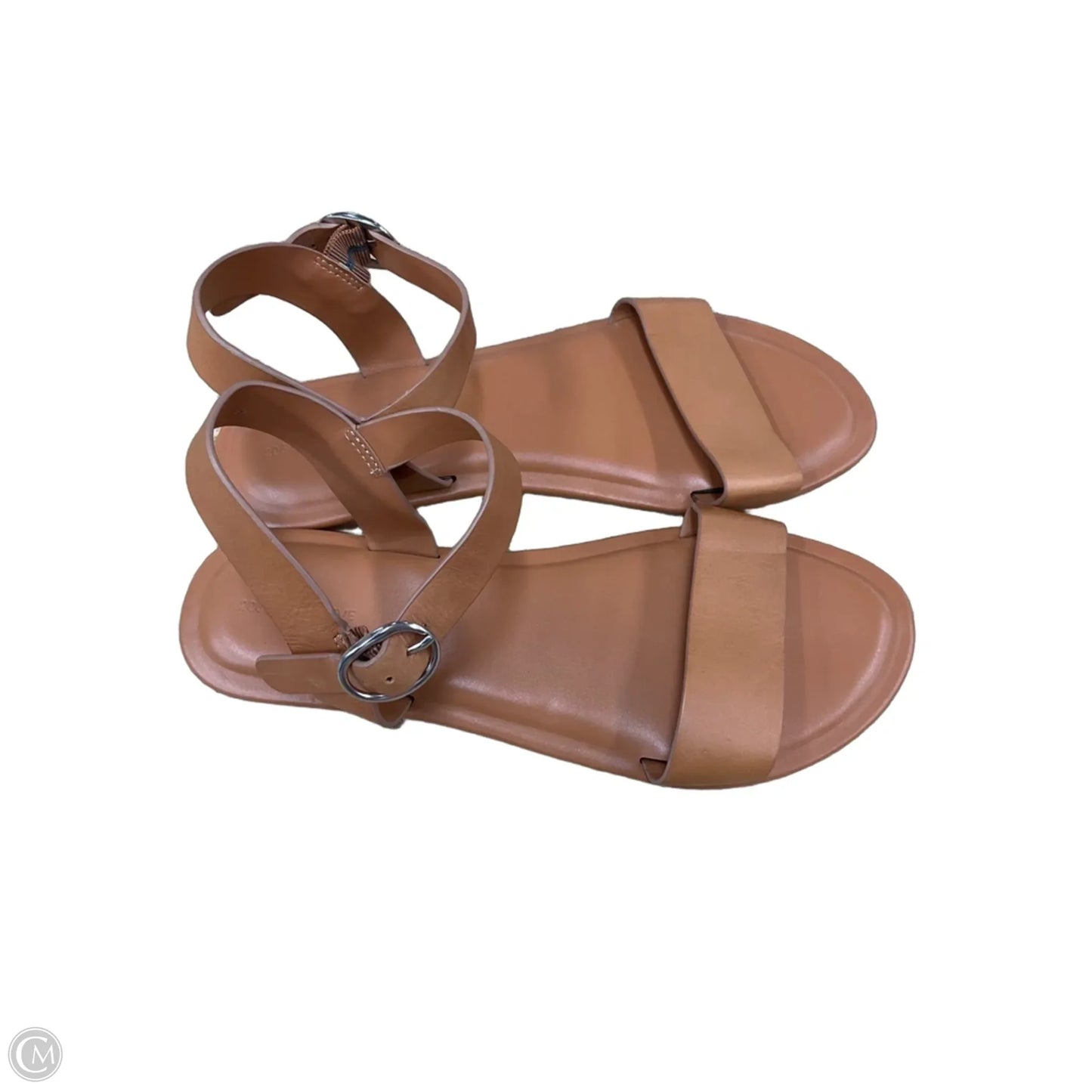 Sandals Flats By Clothes Mentor In Brown, Size: 9