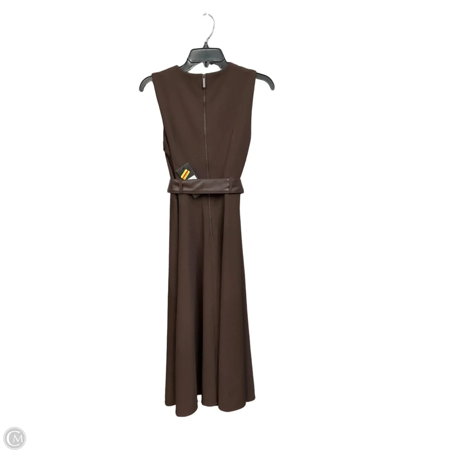 Dress Casual Midi By Andrew Marc In Brown, Size: S