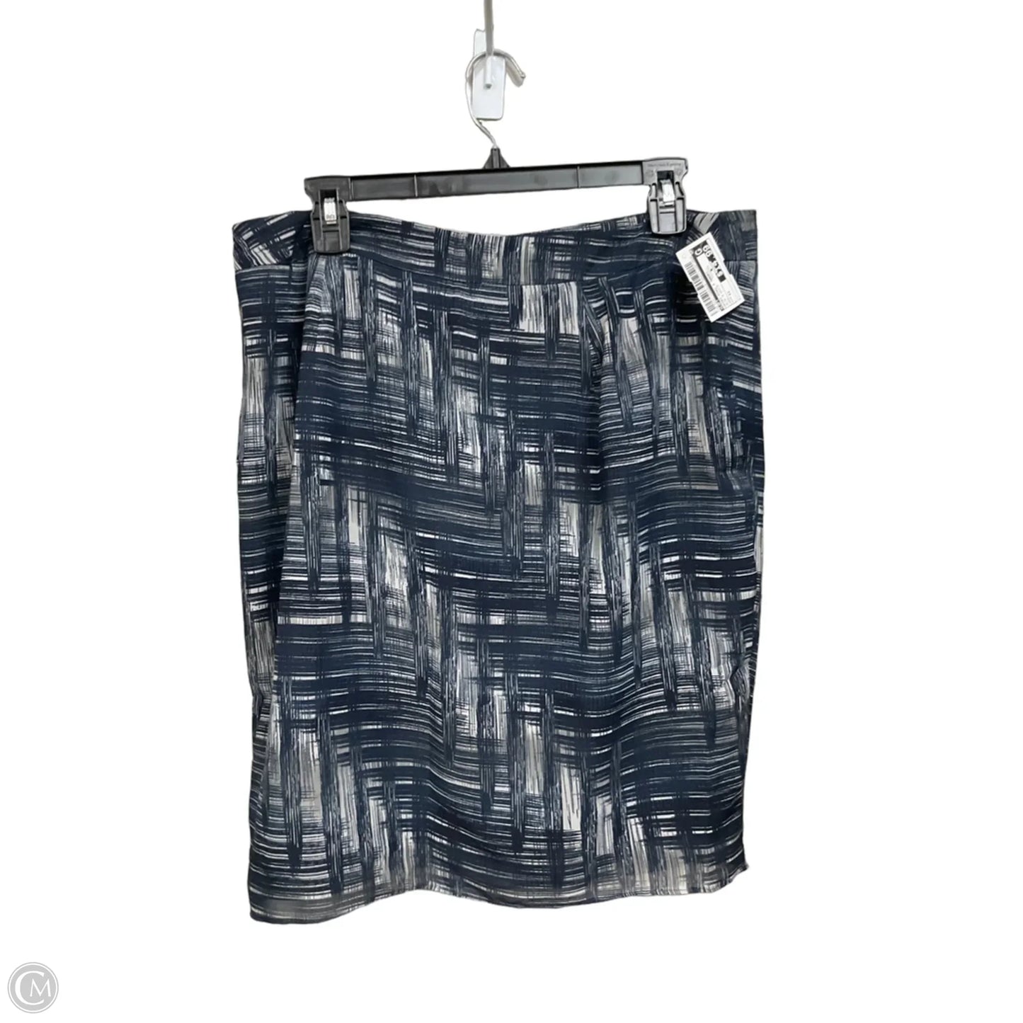Skirt Mini & Short By Loft In Blue & White, Size: 12