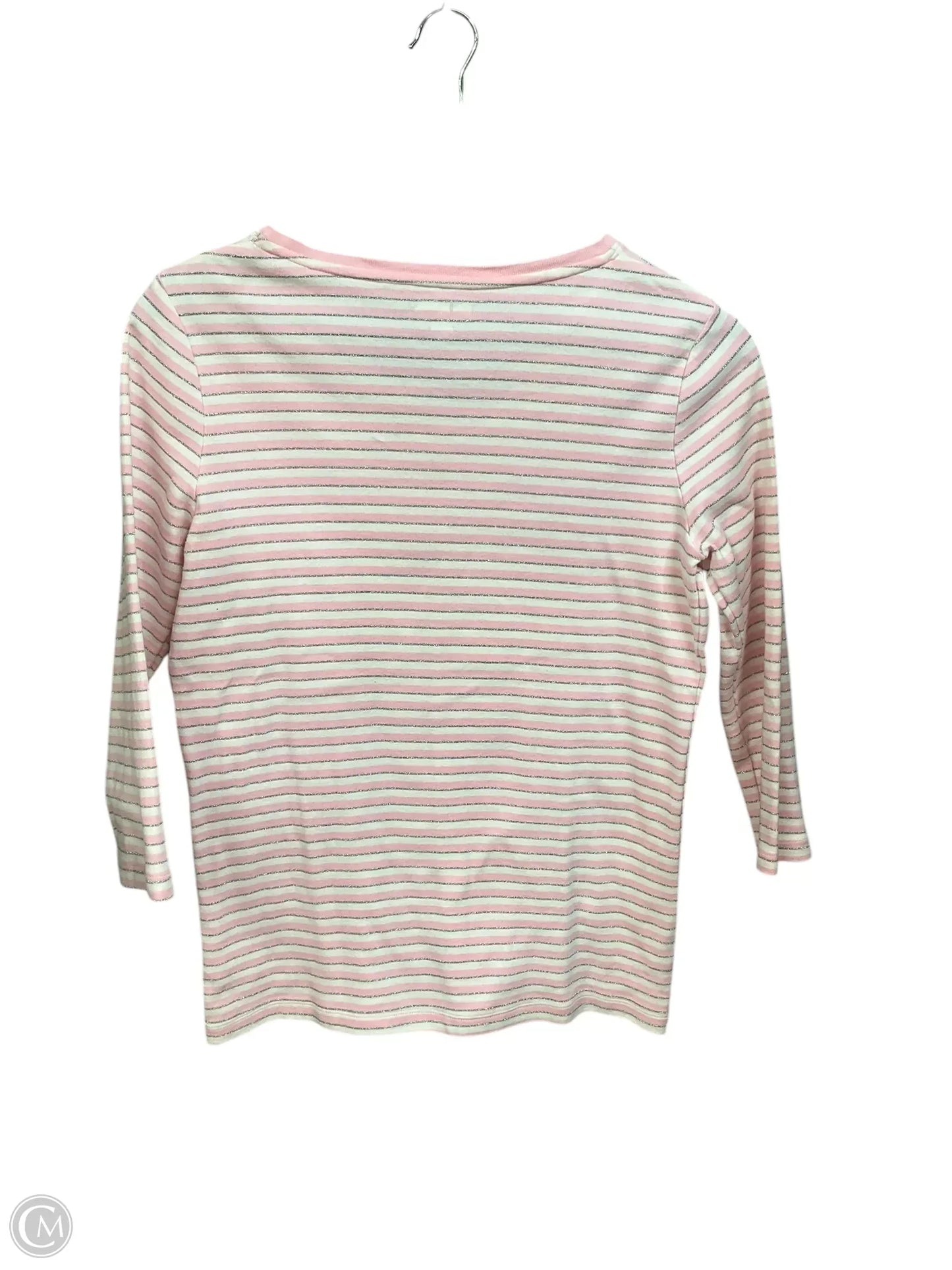 Top Long Sleeve By Kim Rogers In Striped Pattern, Size: S