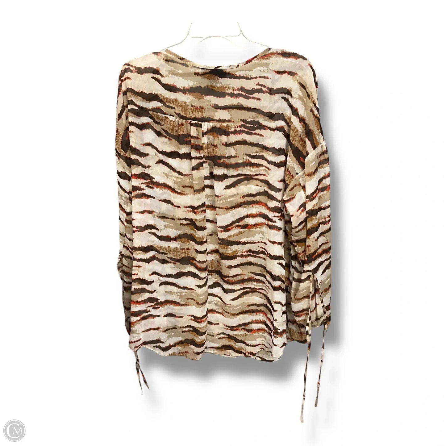 Blouse Long Sleeve By Lane Bryant In Animal Print, Size: 2x
