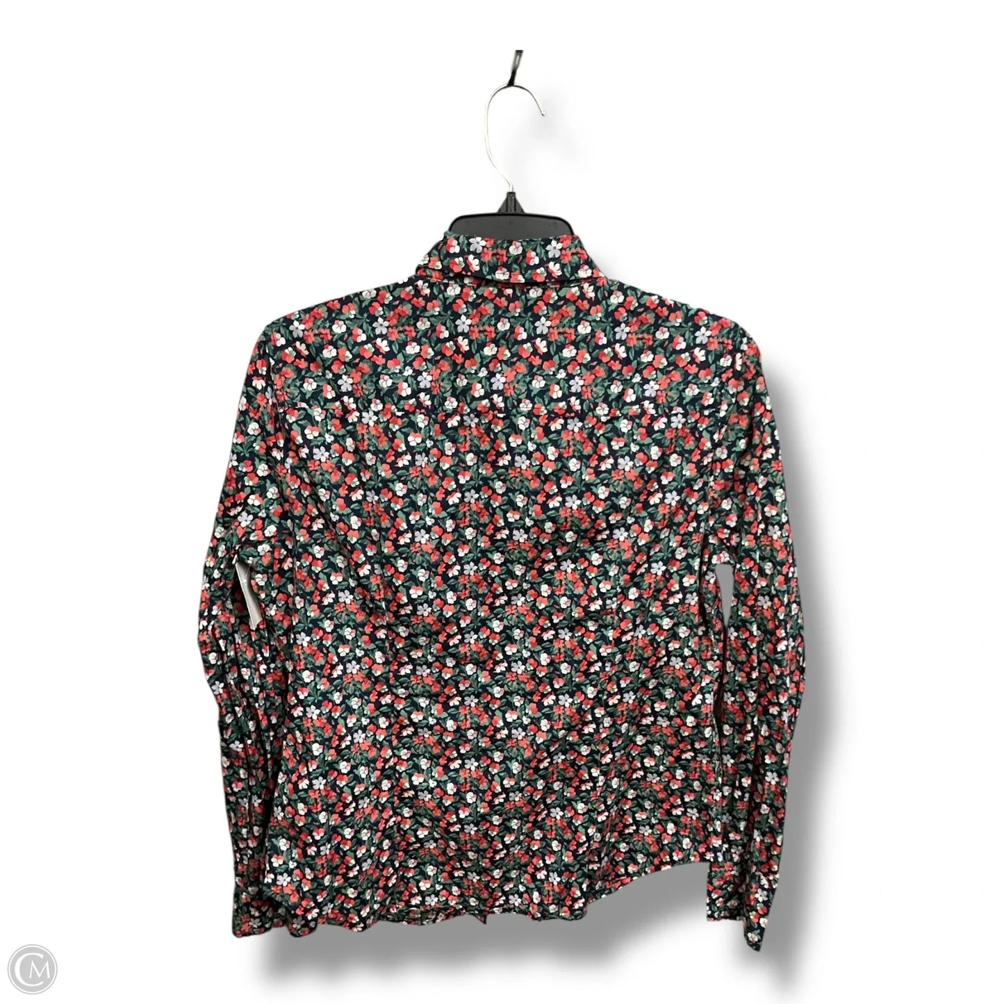 Blouse Long Sleeve By J. Crew In Floral Print, Size: M