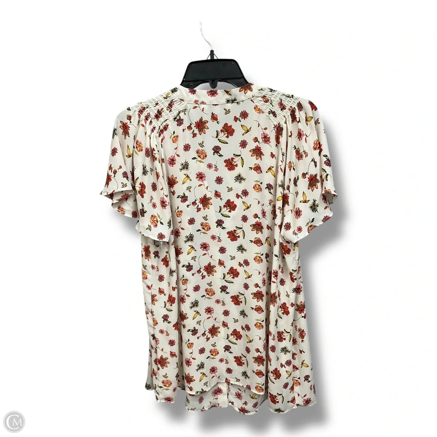 Blouse Short Sleeve By Rose And Olive In Floral Print, Size: 1x
