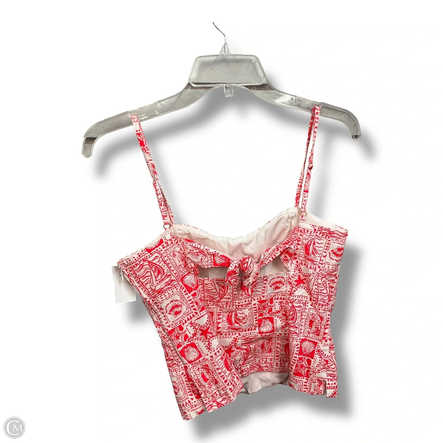 Top Sleeveless Designer By Lilly Pulitzer In Pink & White, Size: Xs