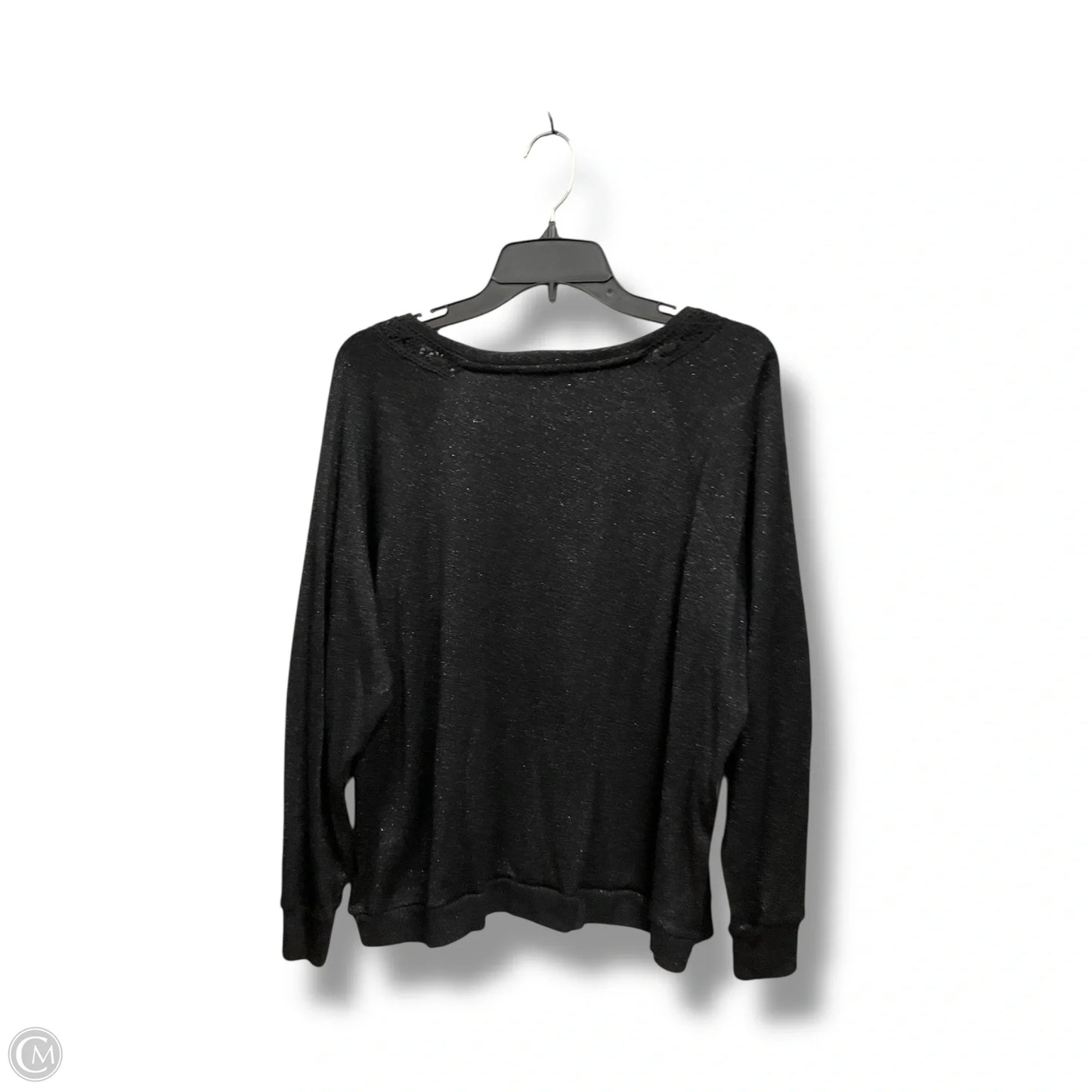 Top Long Sleeve By Emily Daniels In Black, Size: Xl
