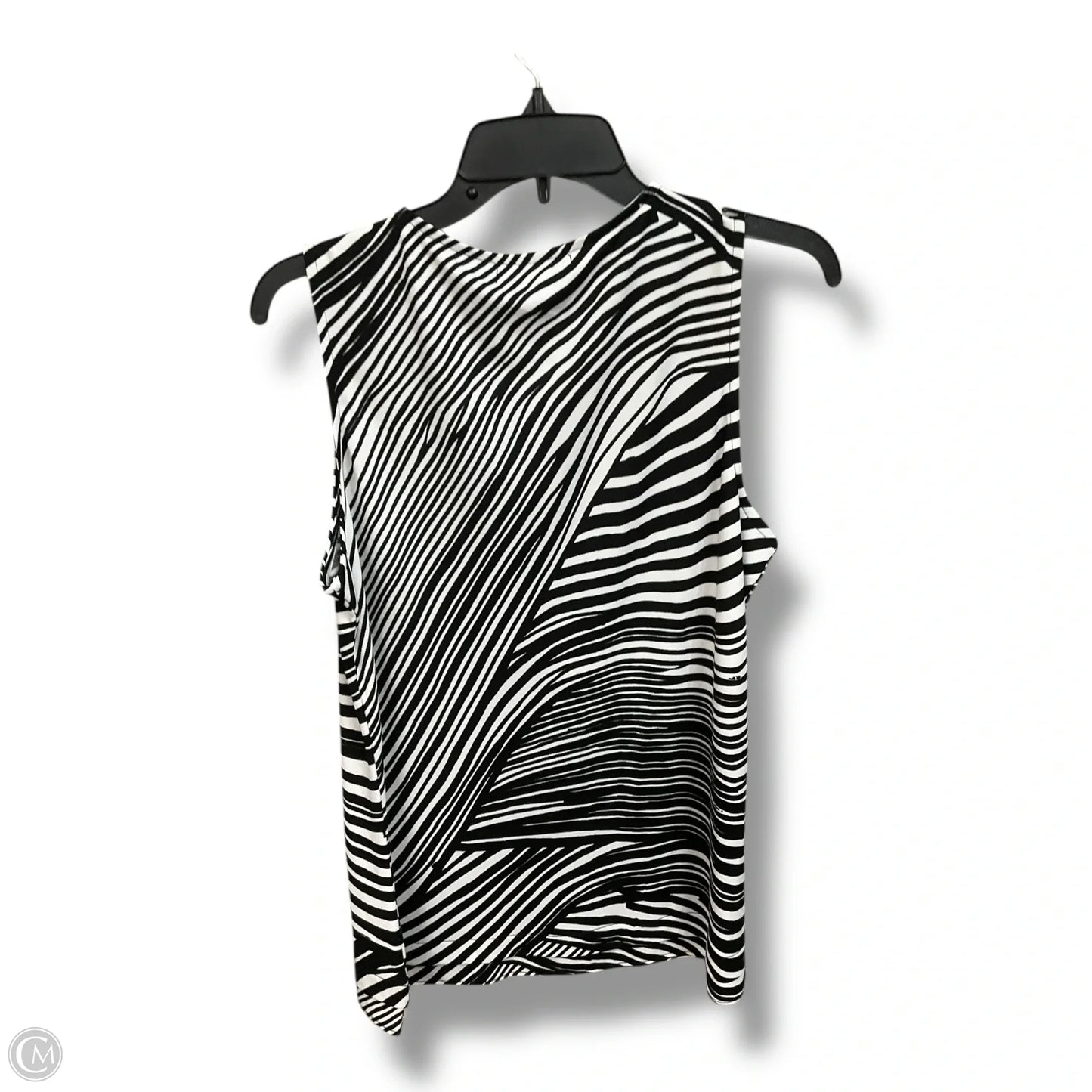 Top Sleeveless By Liz Claiborne In Zebra Print, Size: L