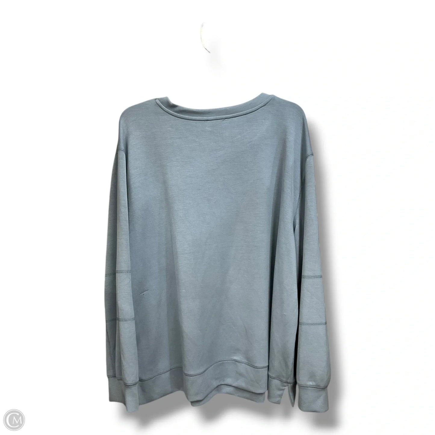 Athletic Top Long Sleeve Crewneck By West Bound In Blue, Size: 2x