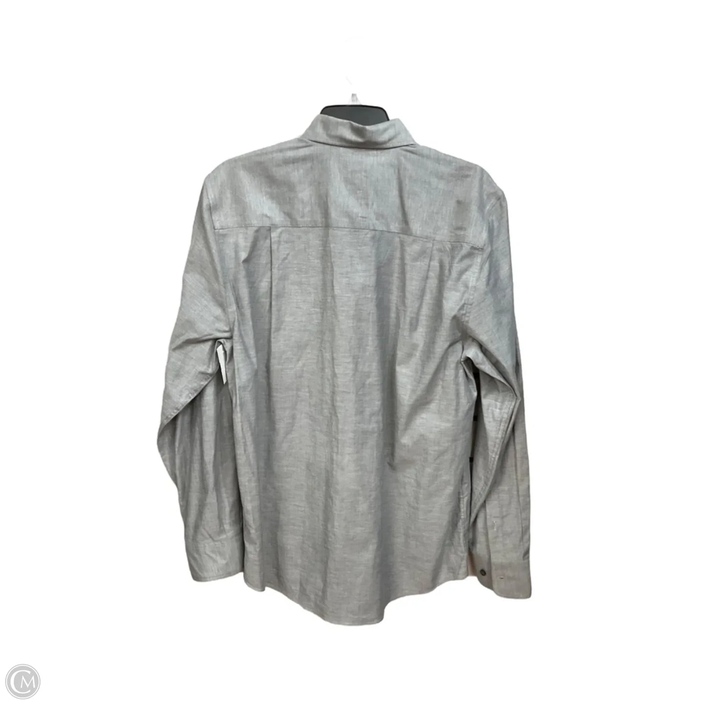Blouse Long Sleeve By Cutter And Buck In Grey, Size: M