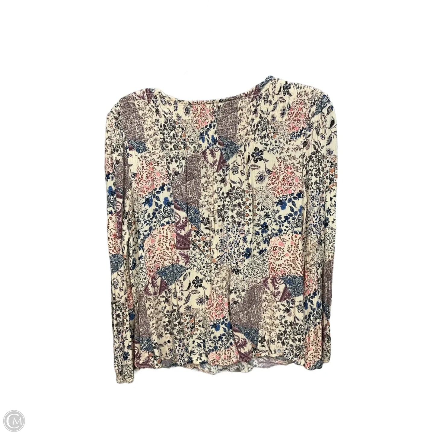 Top Long Sleeve By Knox Rose In Floral Print, Size: Xl