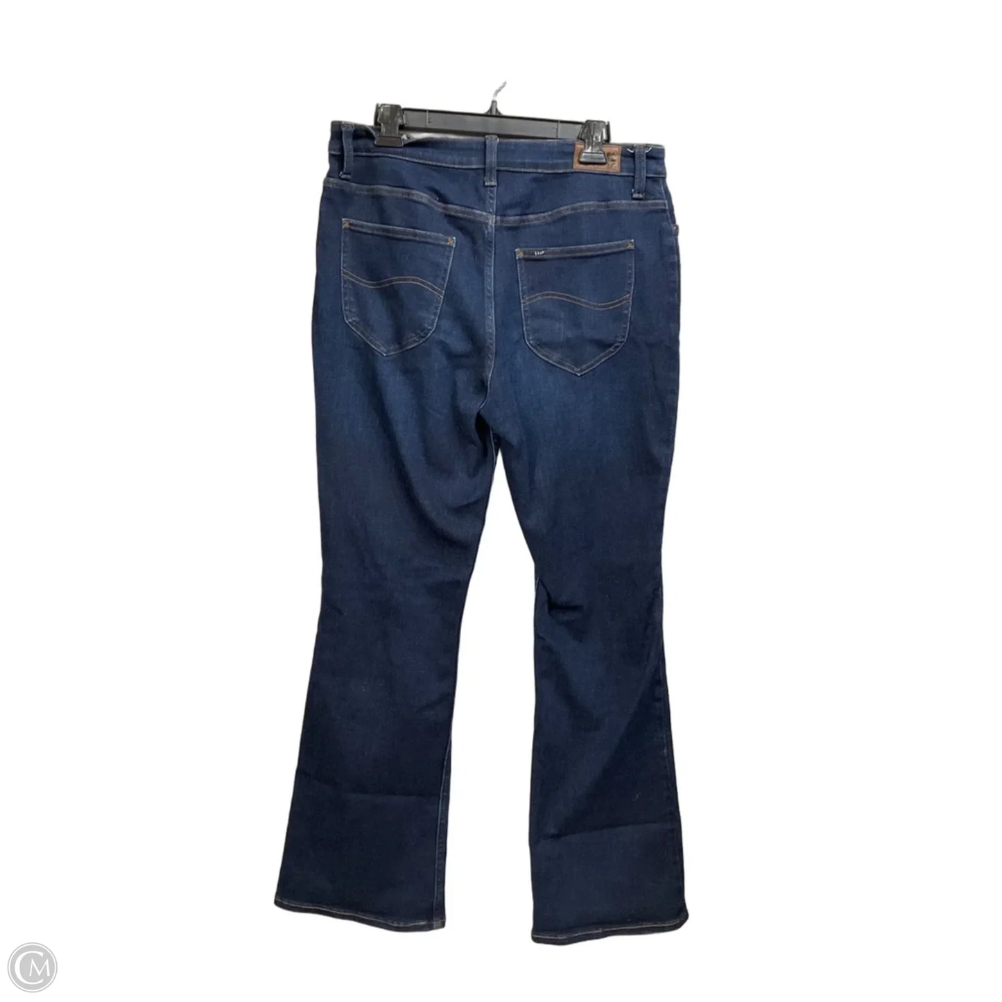 Jeans Flared By Lee In Blue Denim, Size: 14