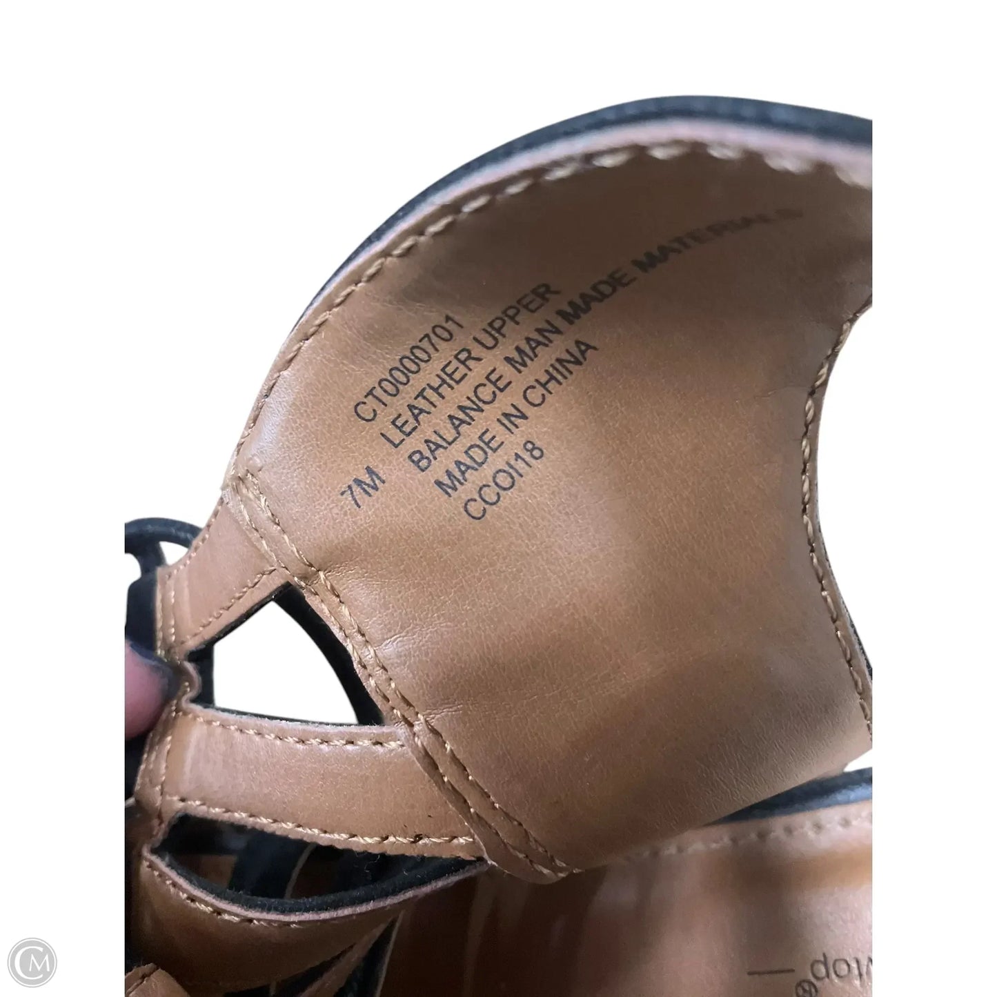 Sandals Heels Block By Comfortiva In Black, Size: 7