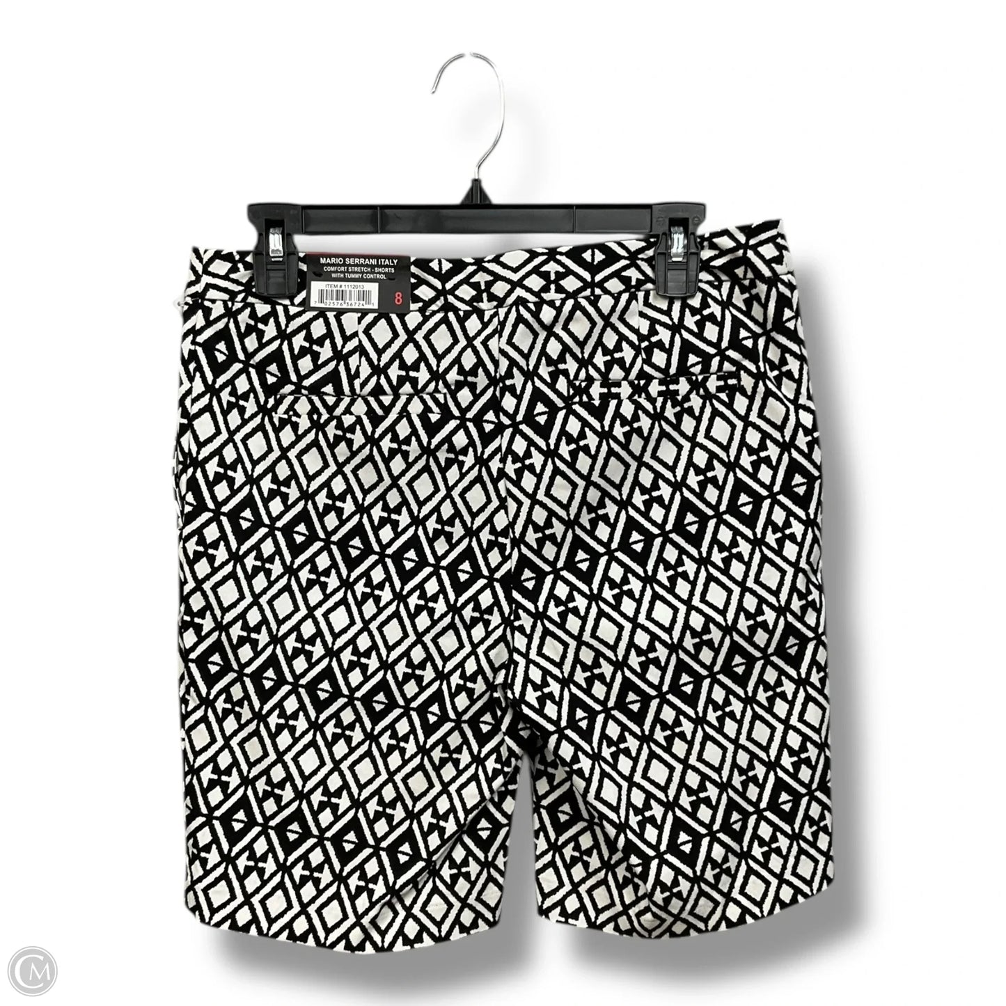 Shorts By Mario Serrani In Geometric Pattern, Size: 8