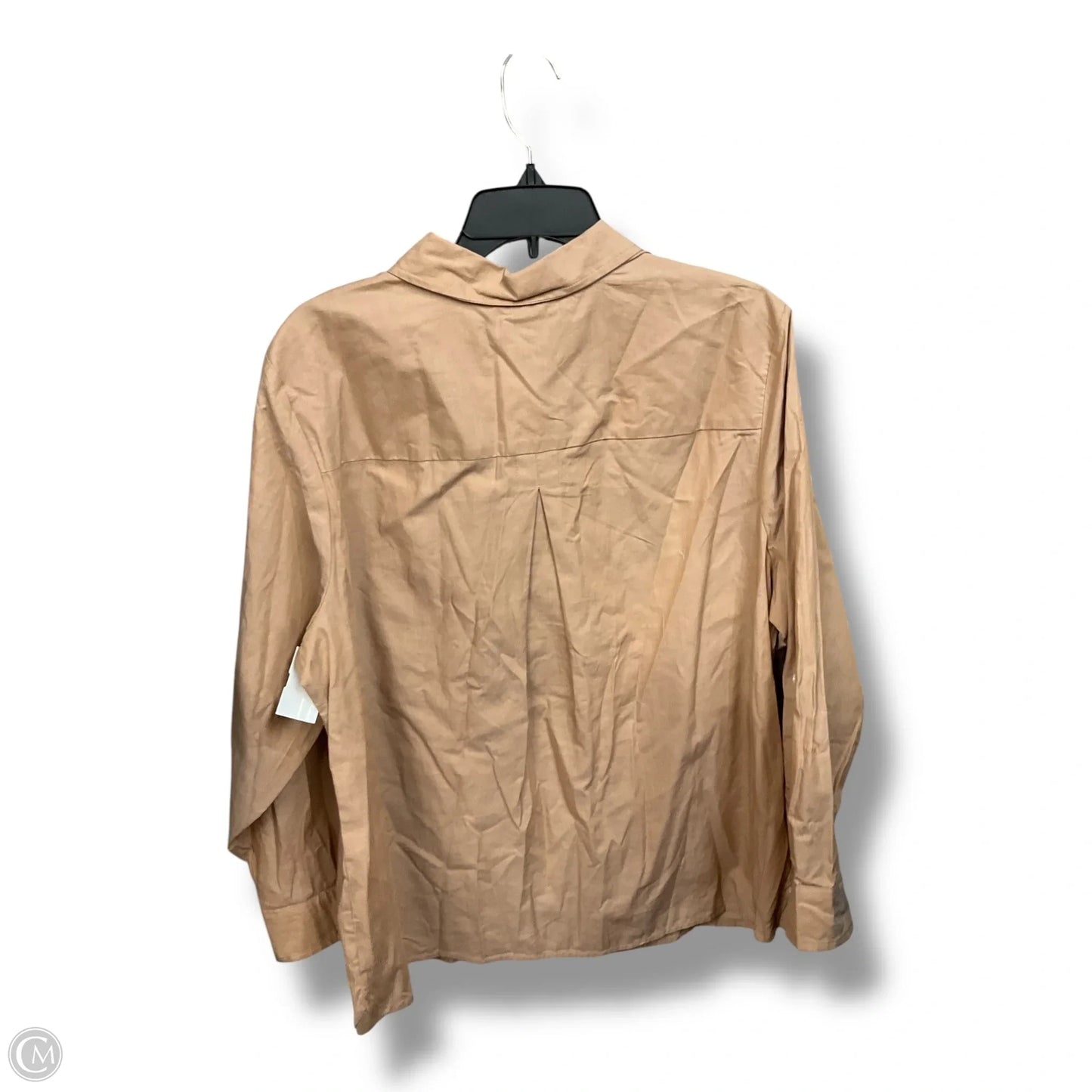 Blouse Long Sleeve By Tommy Hilfiger In Tan, Size: Xxl