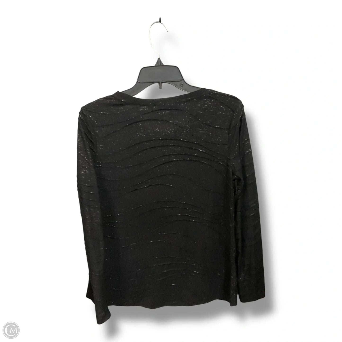 Top Long Sleeve By Simply Vera In Black & Gold, Size: M