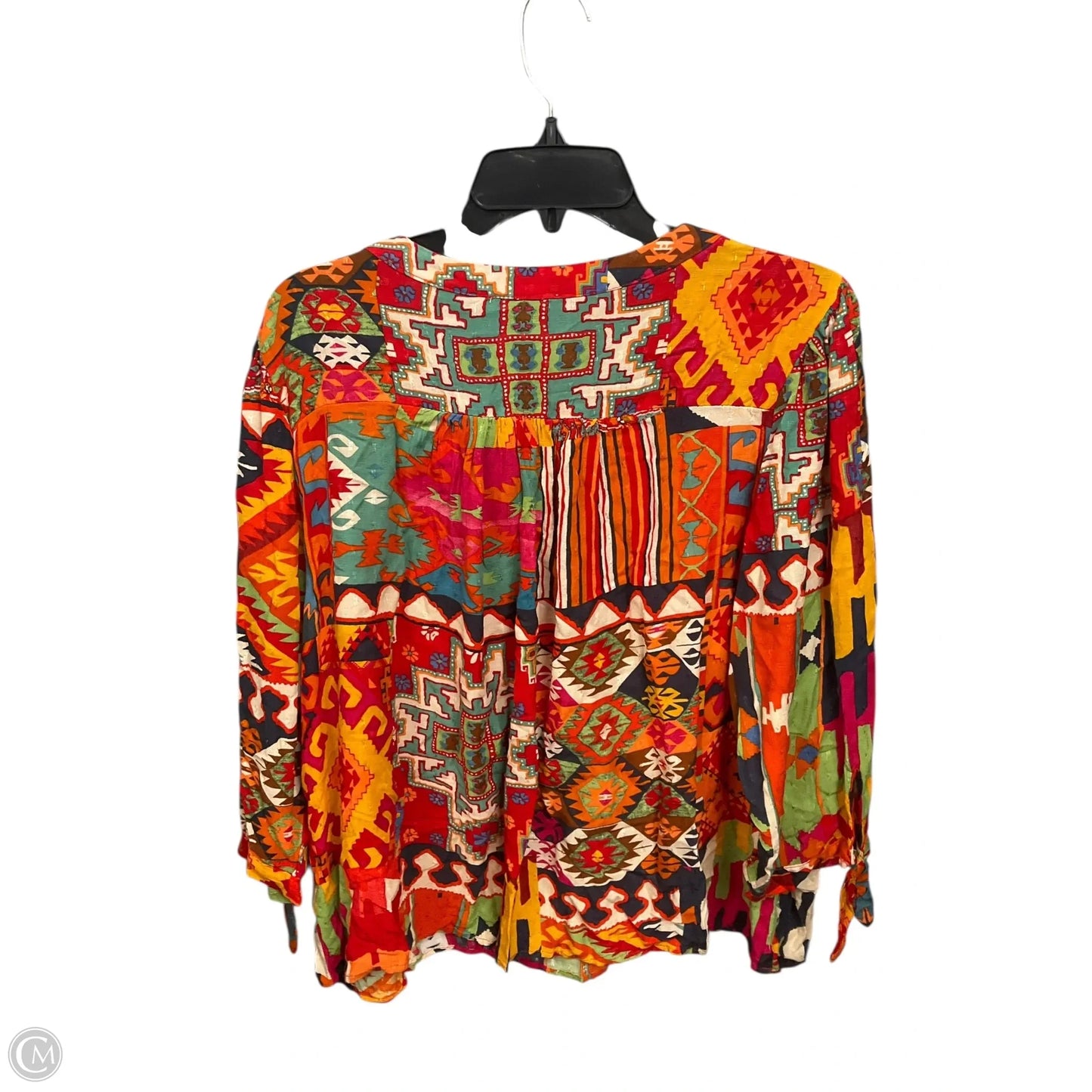 Blouse 3/4 Sleeve By Christian Siriano In Multi-colored, Size: 1x