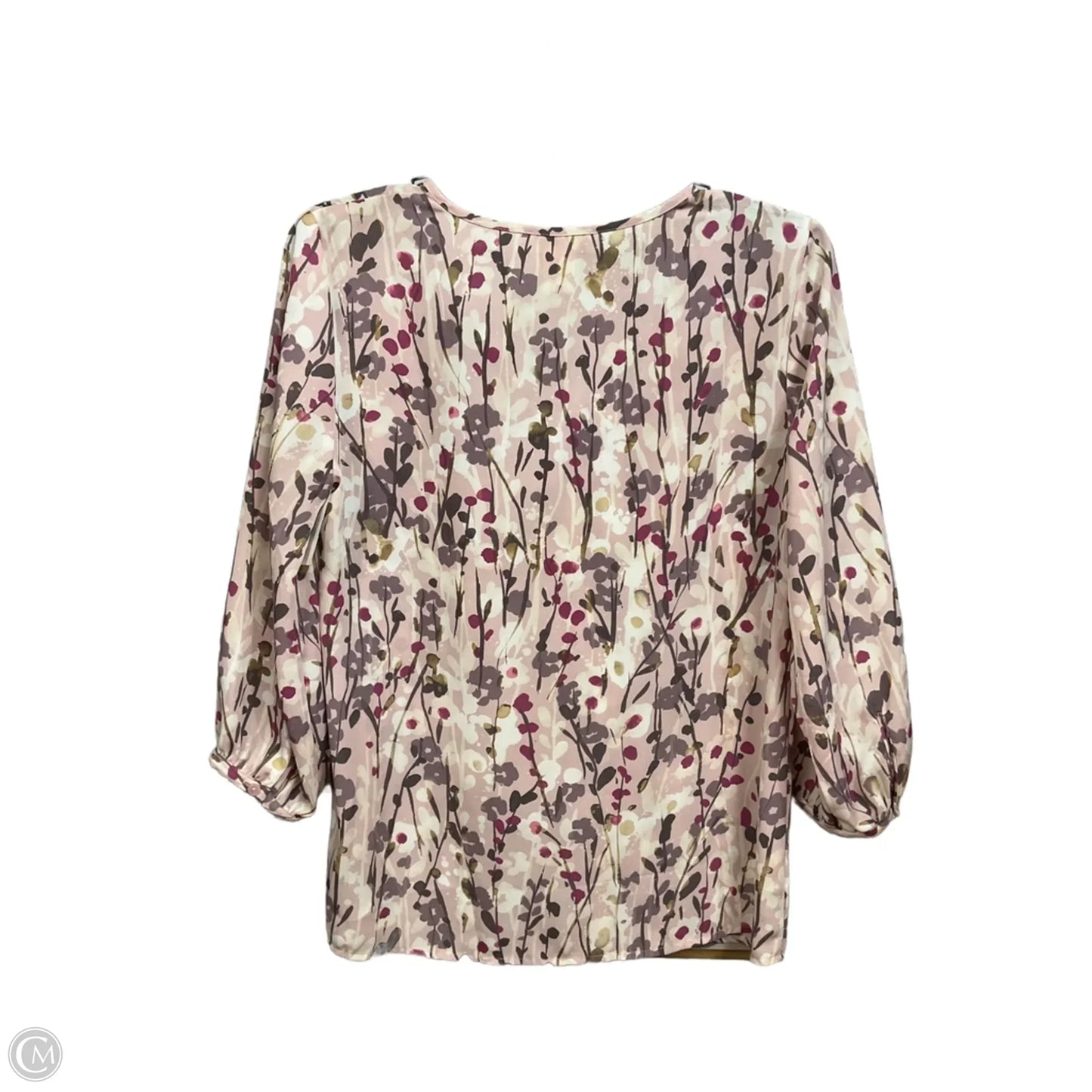 Blouse 3/4 Sleeve By Cynthia Rowley In Floral Print, Size: S