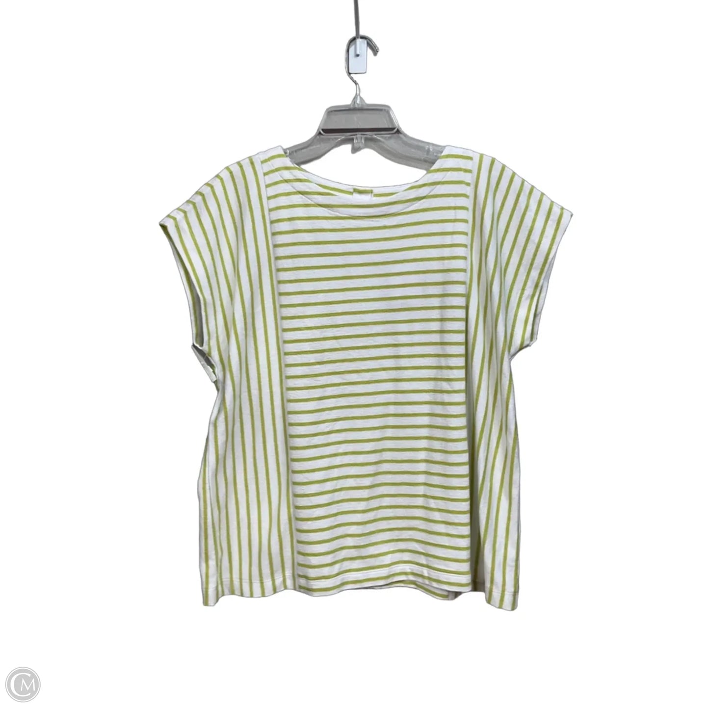 Top Short Sleeve By J. Jill In Striped Pattern, Size: L