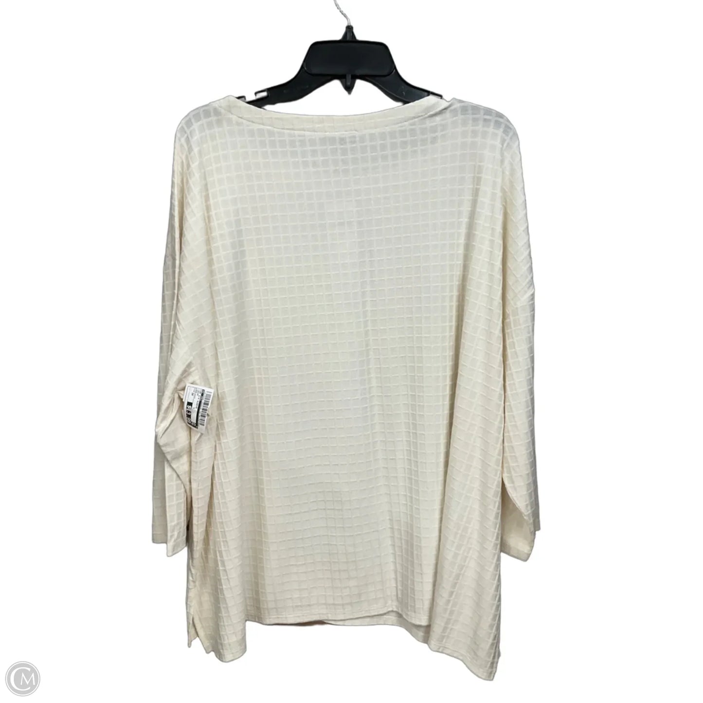 Top 3/4 Sleeve By J. Jill In Cream, Size: 3x