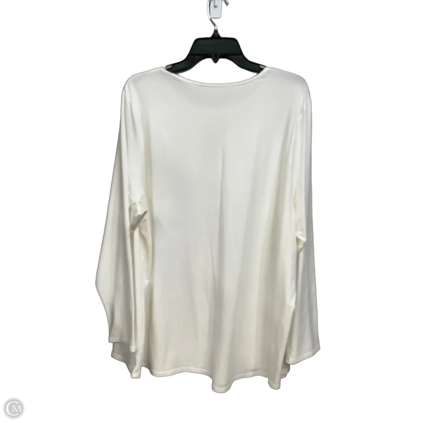 Top Long Sleeve Basic By Pure Energy In White, Size: 3x