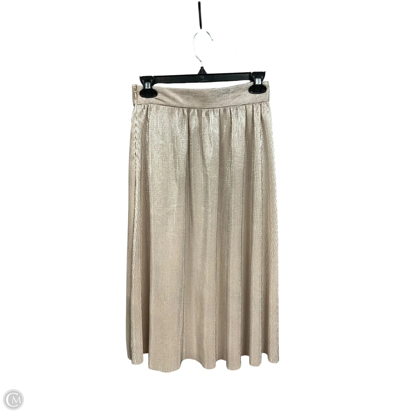Skirt Midi By Who What Wear In Gold, Size: Xs