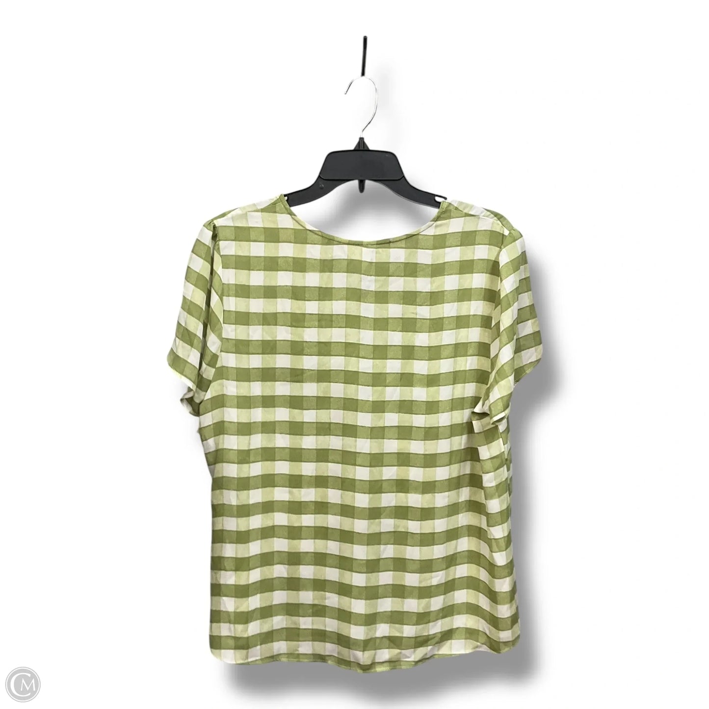 Top Sleeveless By Cato In Plaid Pattern, Size: L