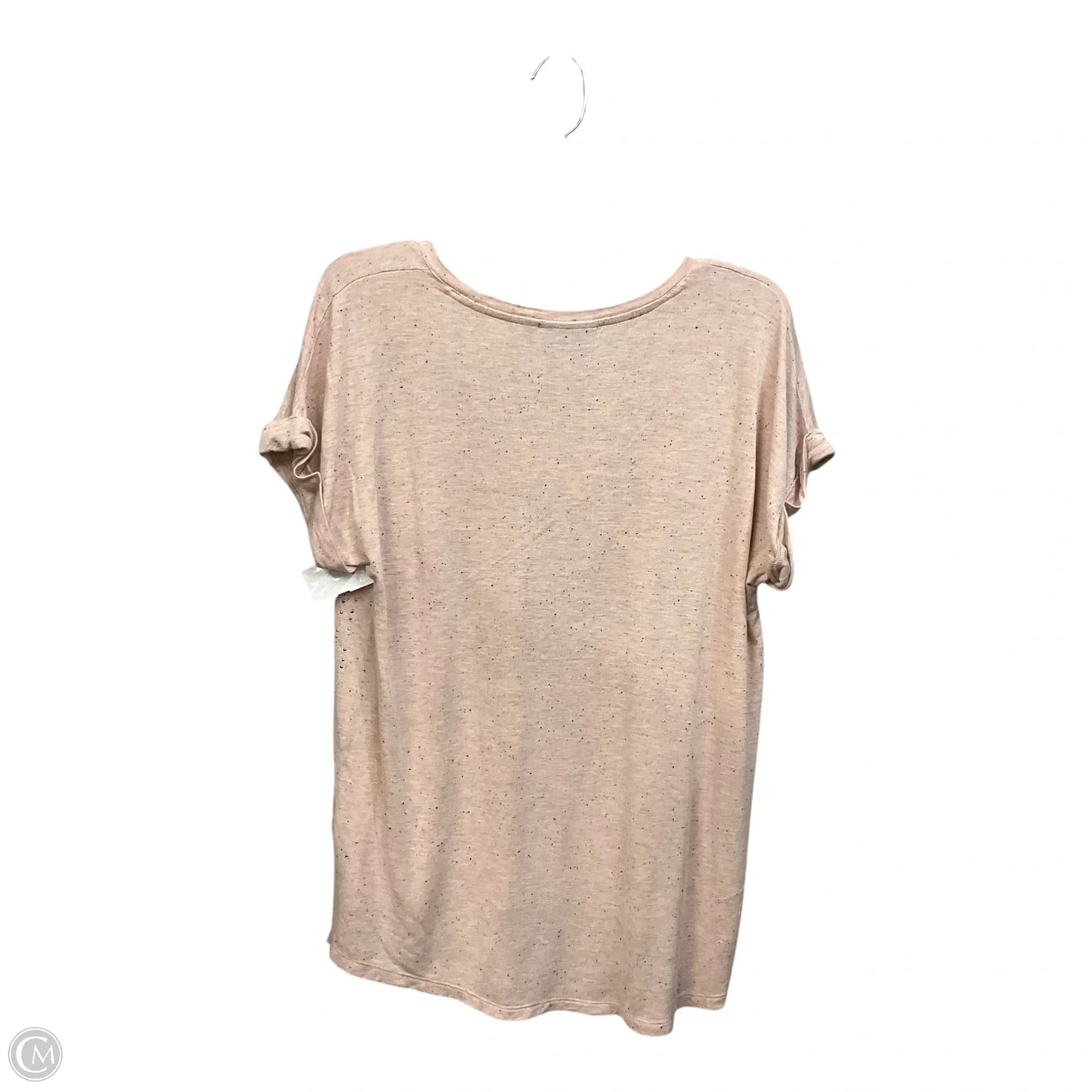 Top Short Sleeve By Apt 9 In Peach, Size: L