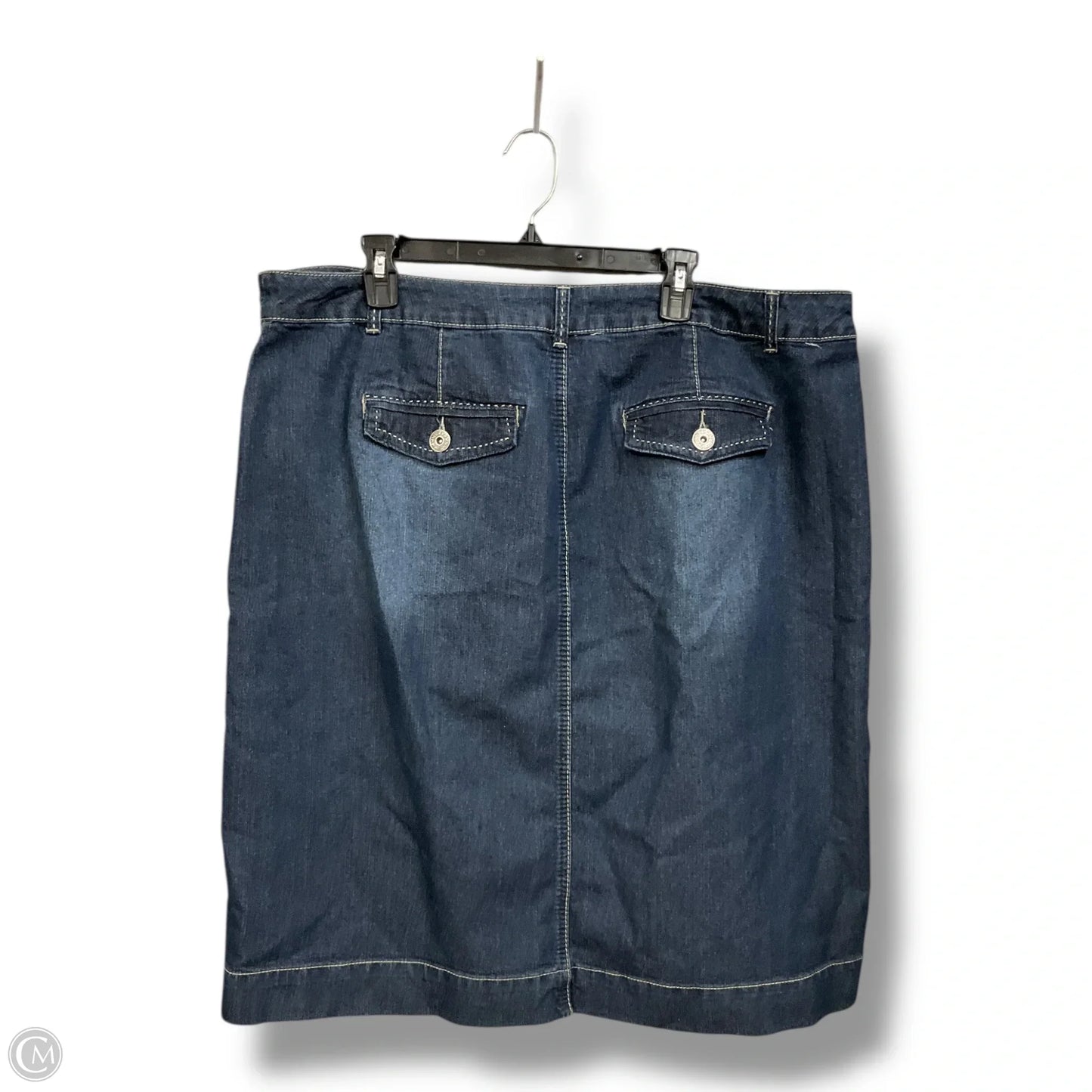 Skirt Mini & Short By Cj Banks In Blue Denim, Size: 20