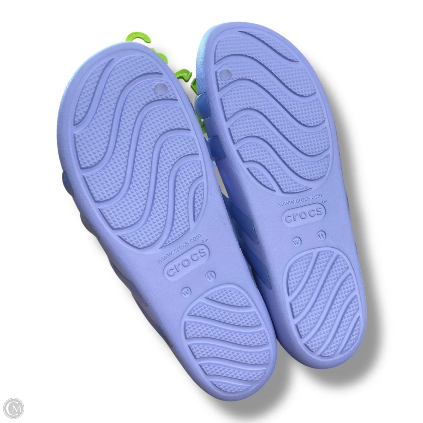 Sandals Flats By Crocs In Blue, Size: 11