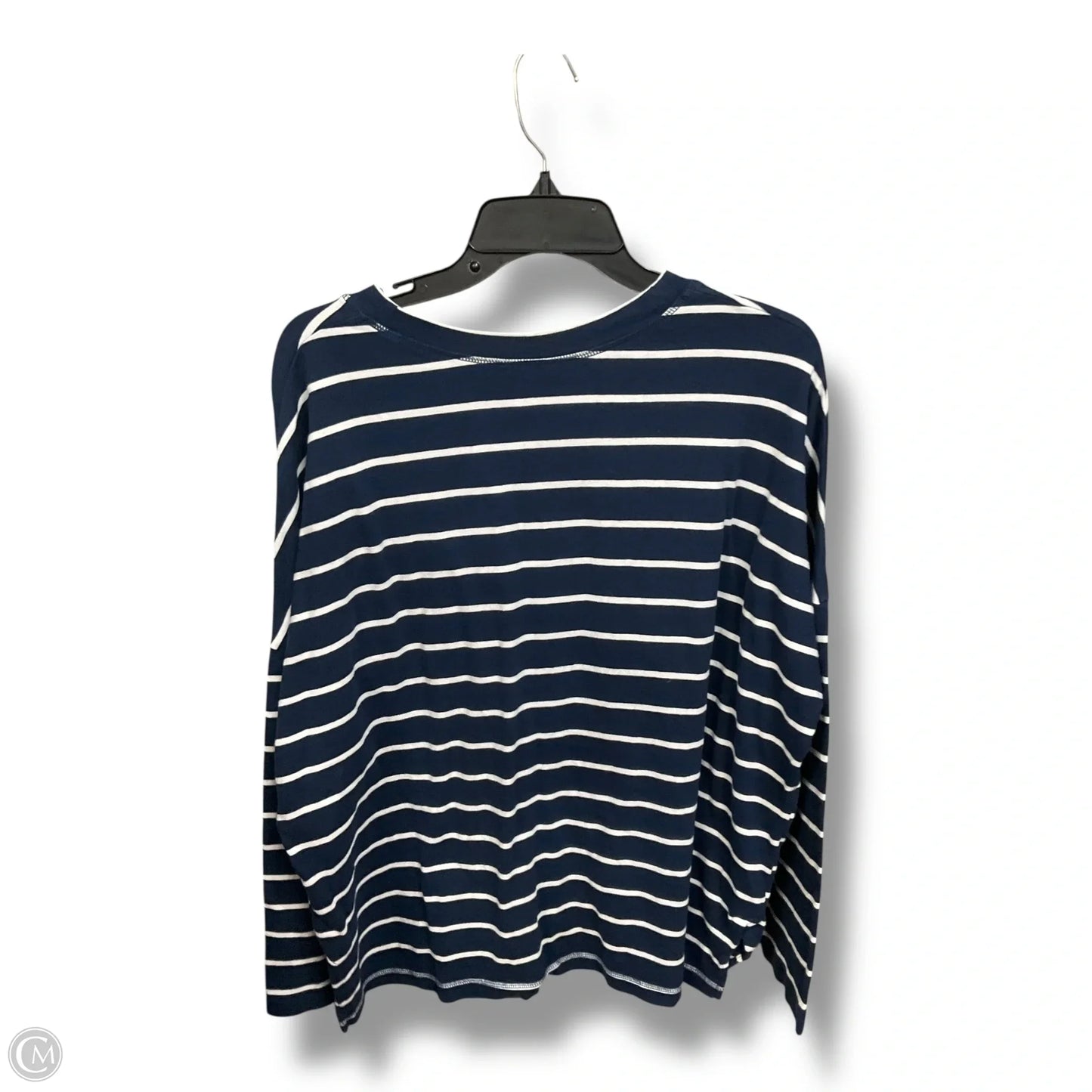 Top Long Sleeve By Time And Tru In Striped Pattern, Size: Xxl