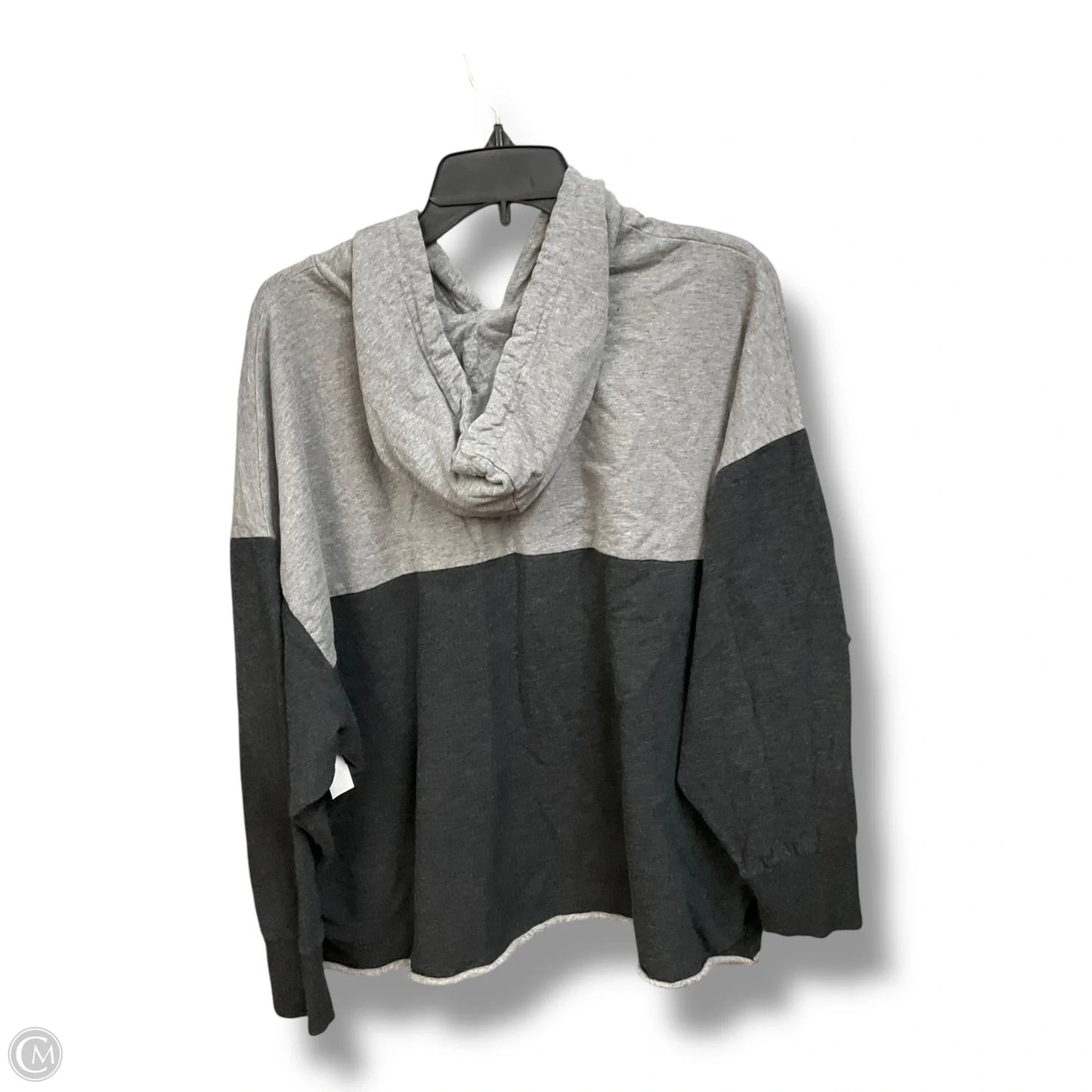 Sweatshirt Hoodie By Torrid In Black & Grey, Size: 3x