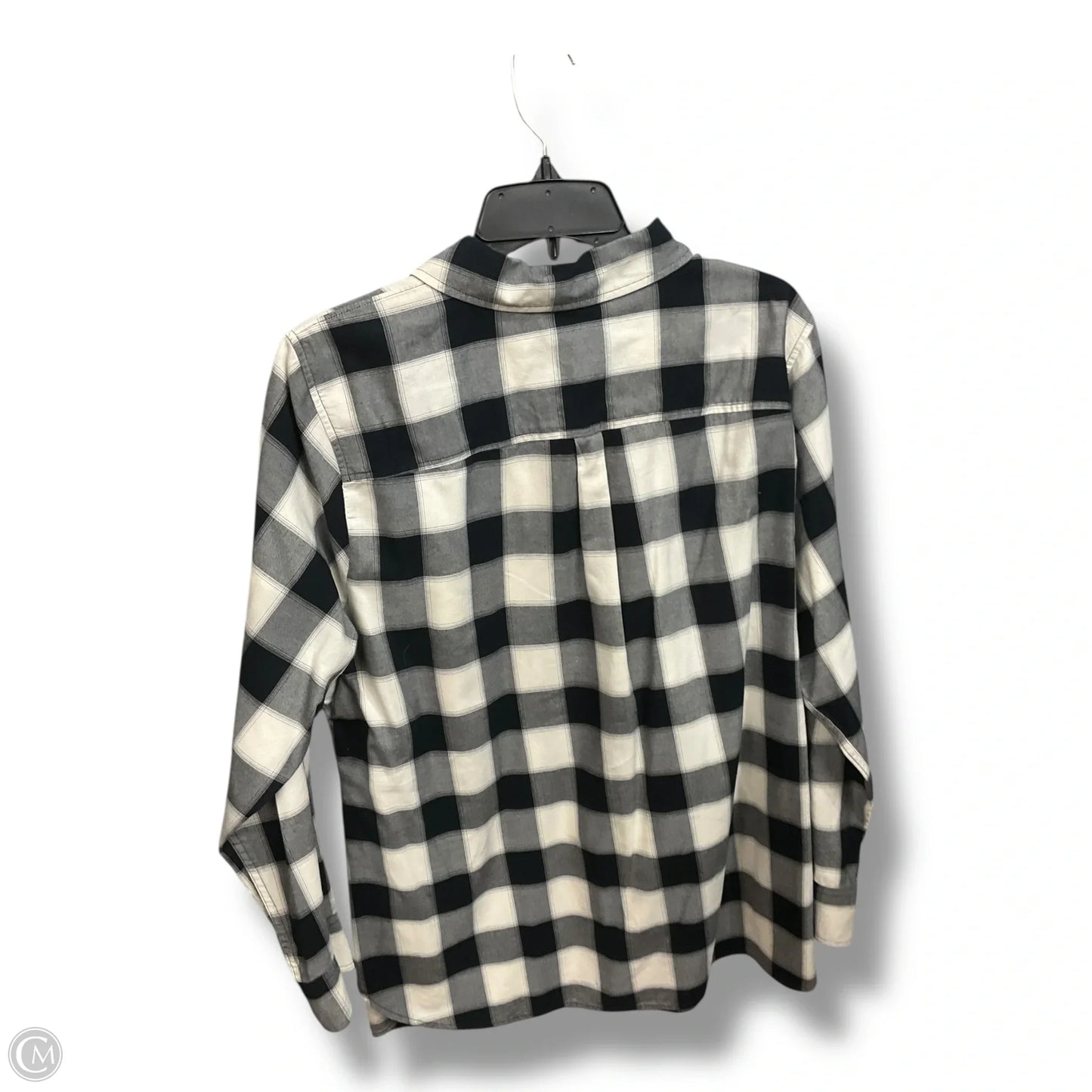 Blouse Long Sleeve By Talbots In Plaid Pattern, Size: 1x