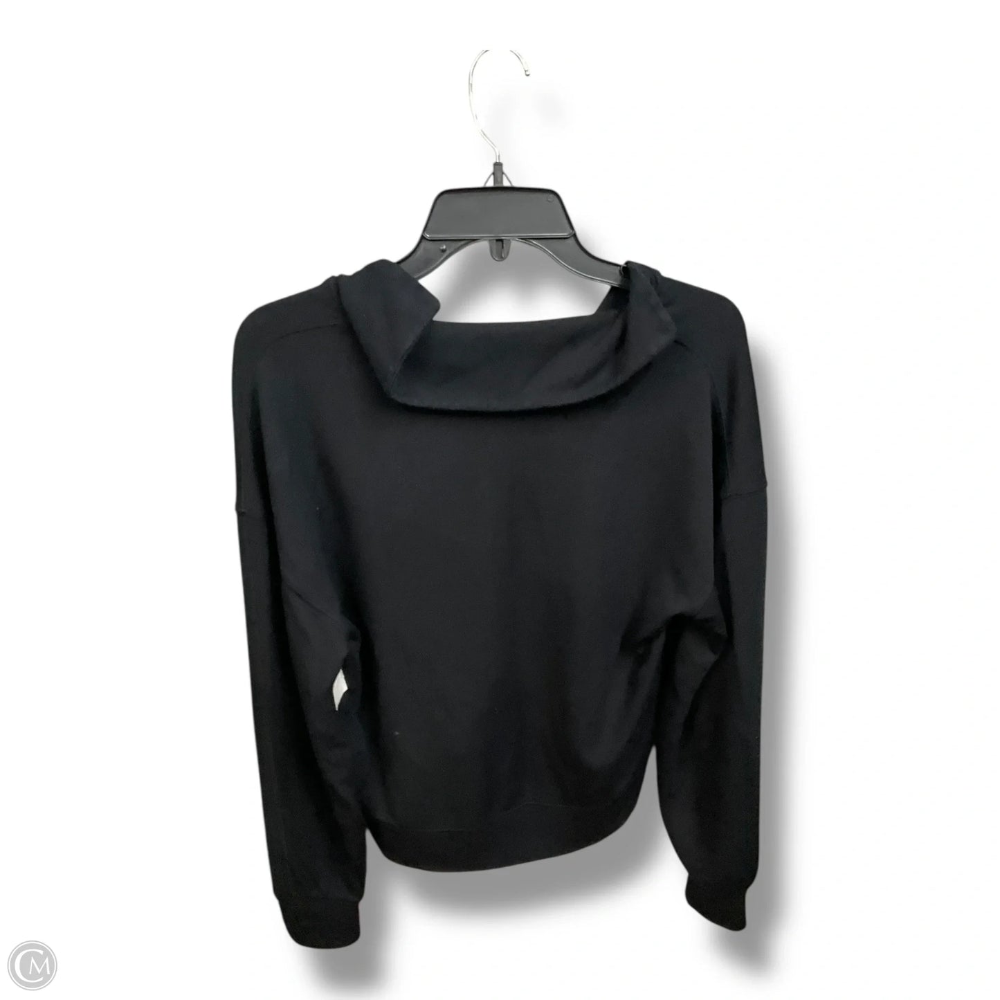 Athletic Top Long Sleeve Collar By Danskin In Black, Size: S