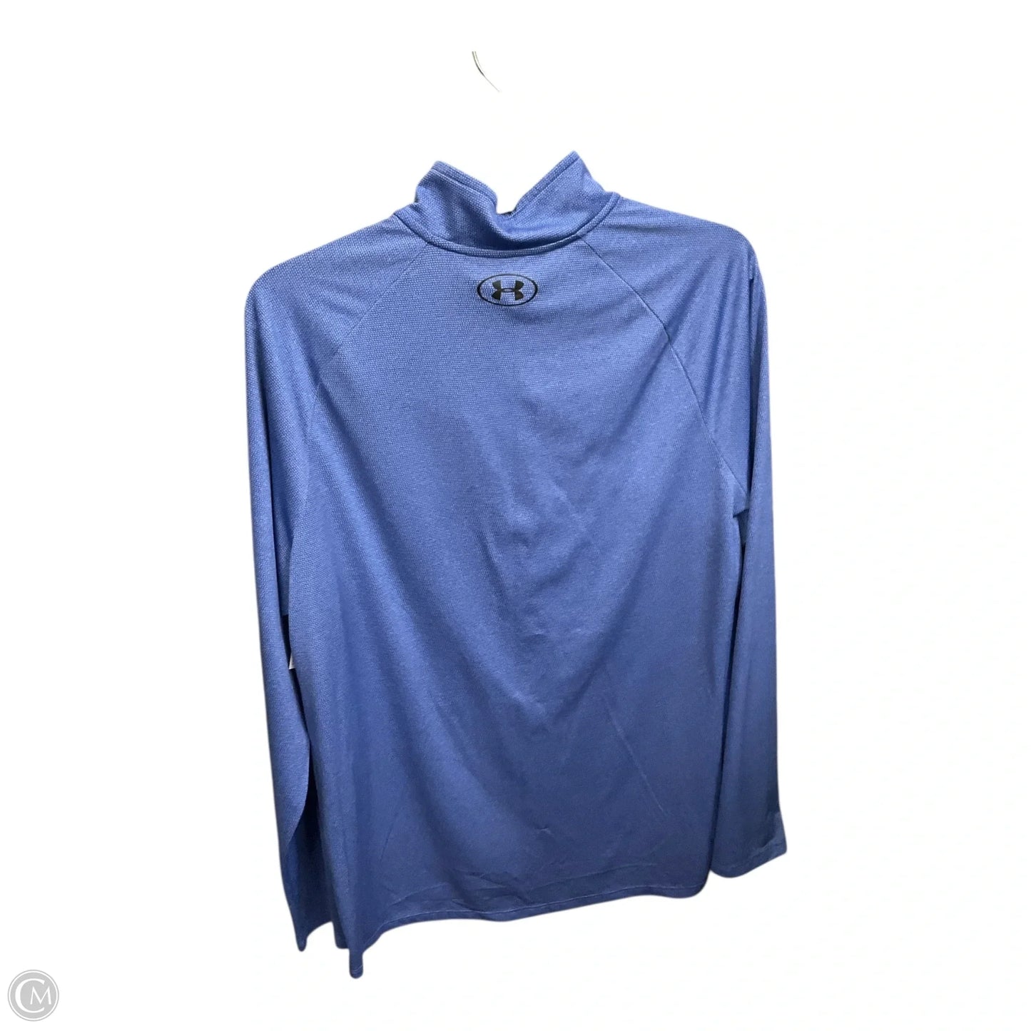 Athletic Top Long Sleeve Collar By Under Armour In Blue, Size: L