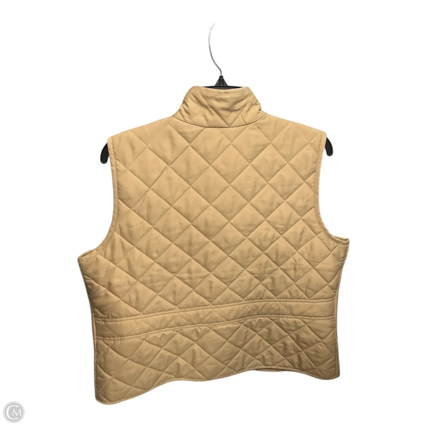 Vest Puffer & Quilted By Chaps In Tan, Size: Xlp
