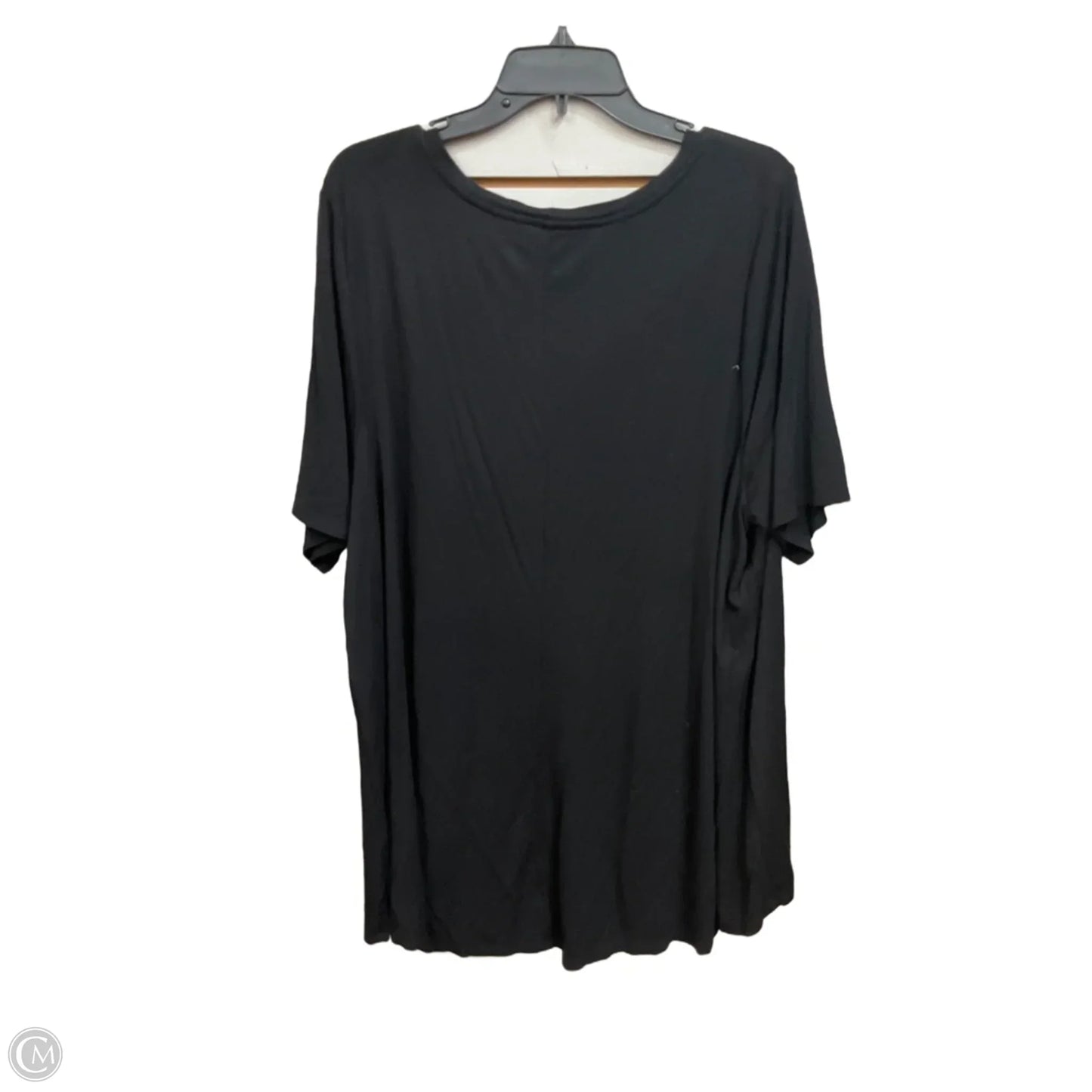 Top Short Sleeve Basic By Lane Bryant In Black, Size: 3x