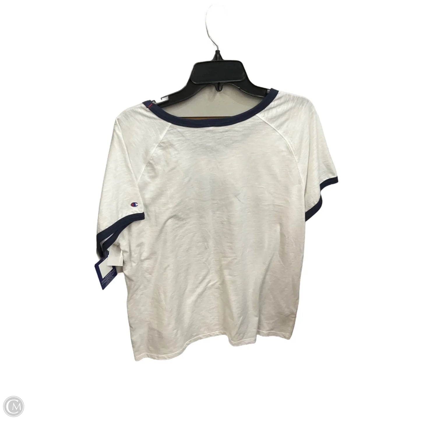 Athletic Top Short Sleeve By Champion In White, Size: 2x