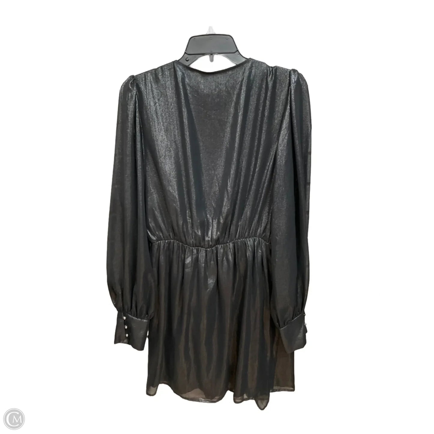 Blouse Long Sleeve By Express In Grey, Size: L