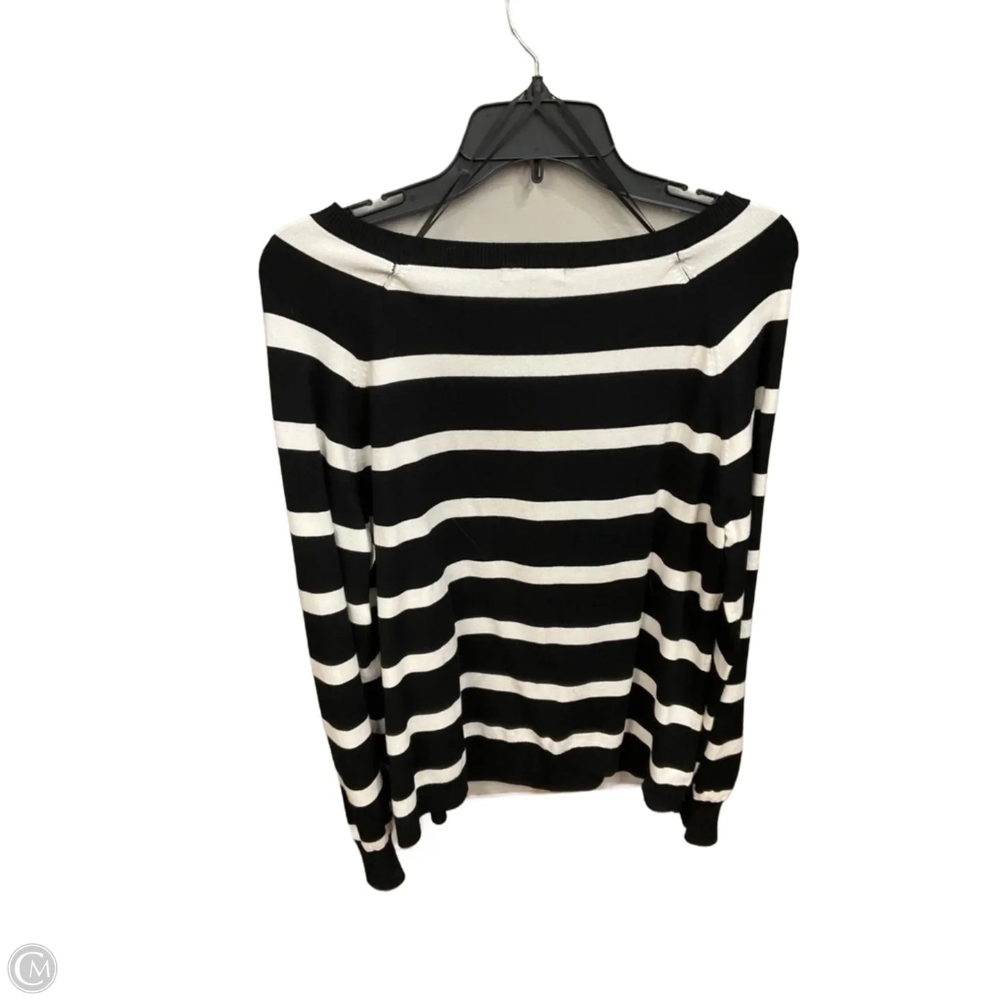 Top Long Sleeve By Adrianna Papell In Striped Pattern, Size: M