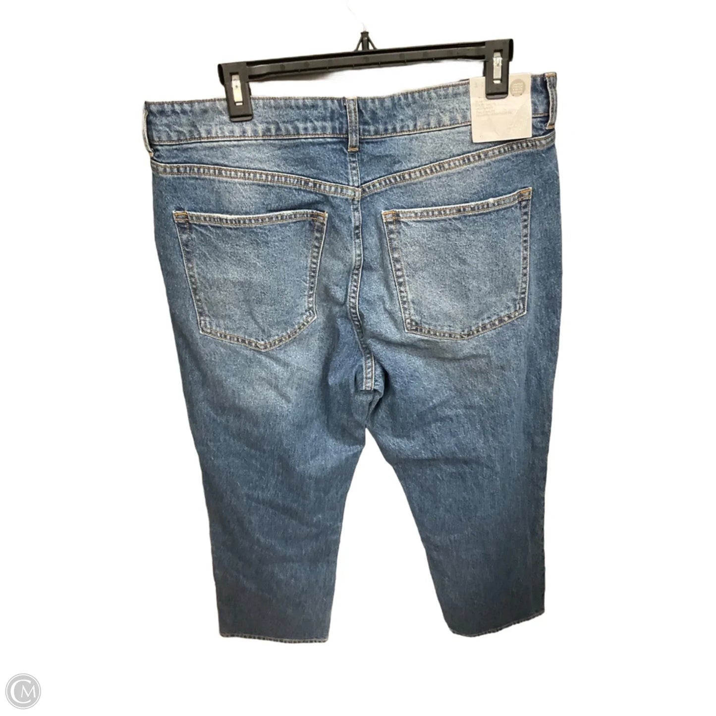 Jeans Straight By H&m In Blue Denim, Size: 14