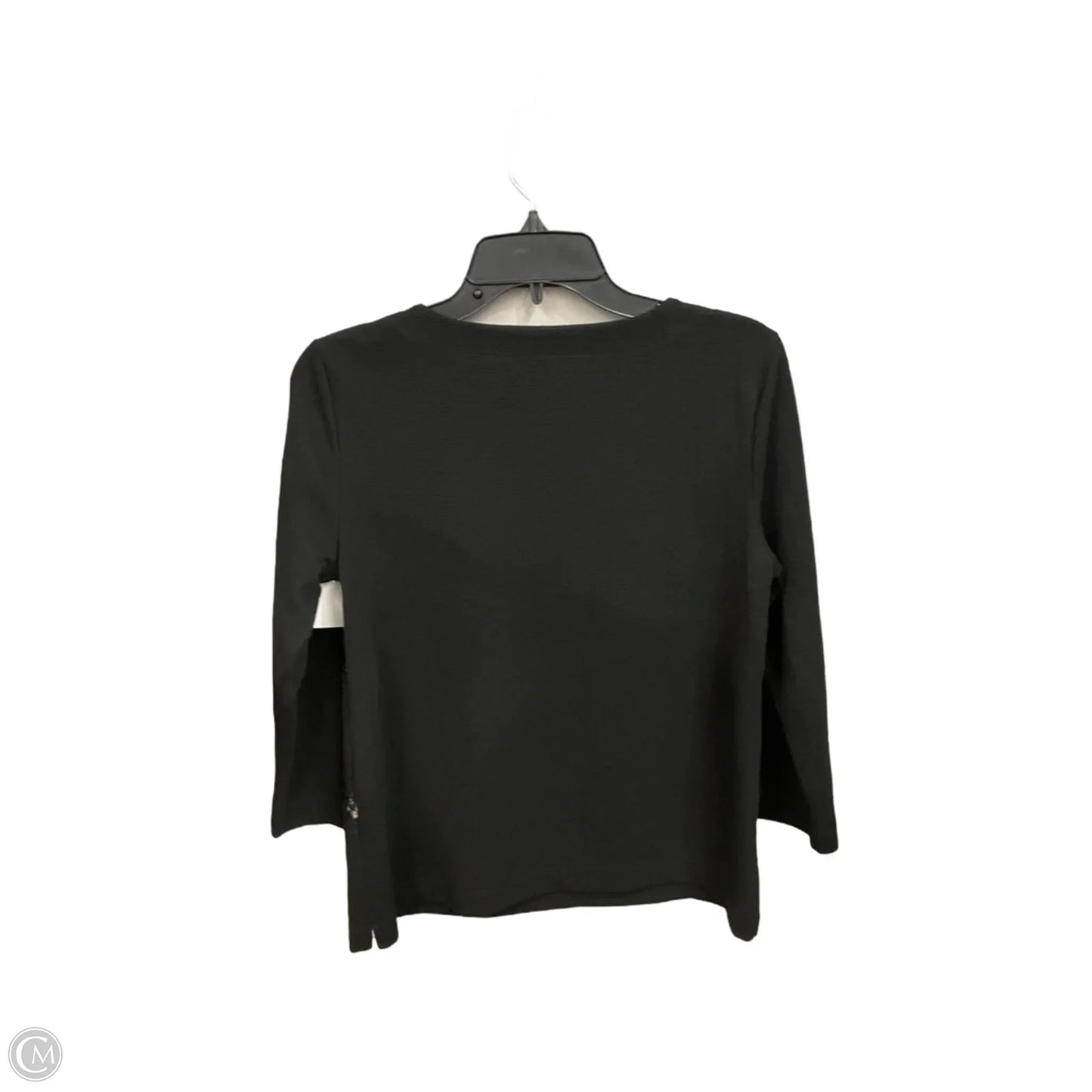 Top Long Sleeve Designer By Karl Lagerfeld In Black, Size: S