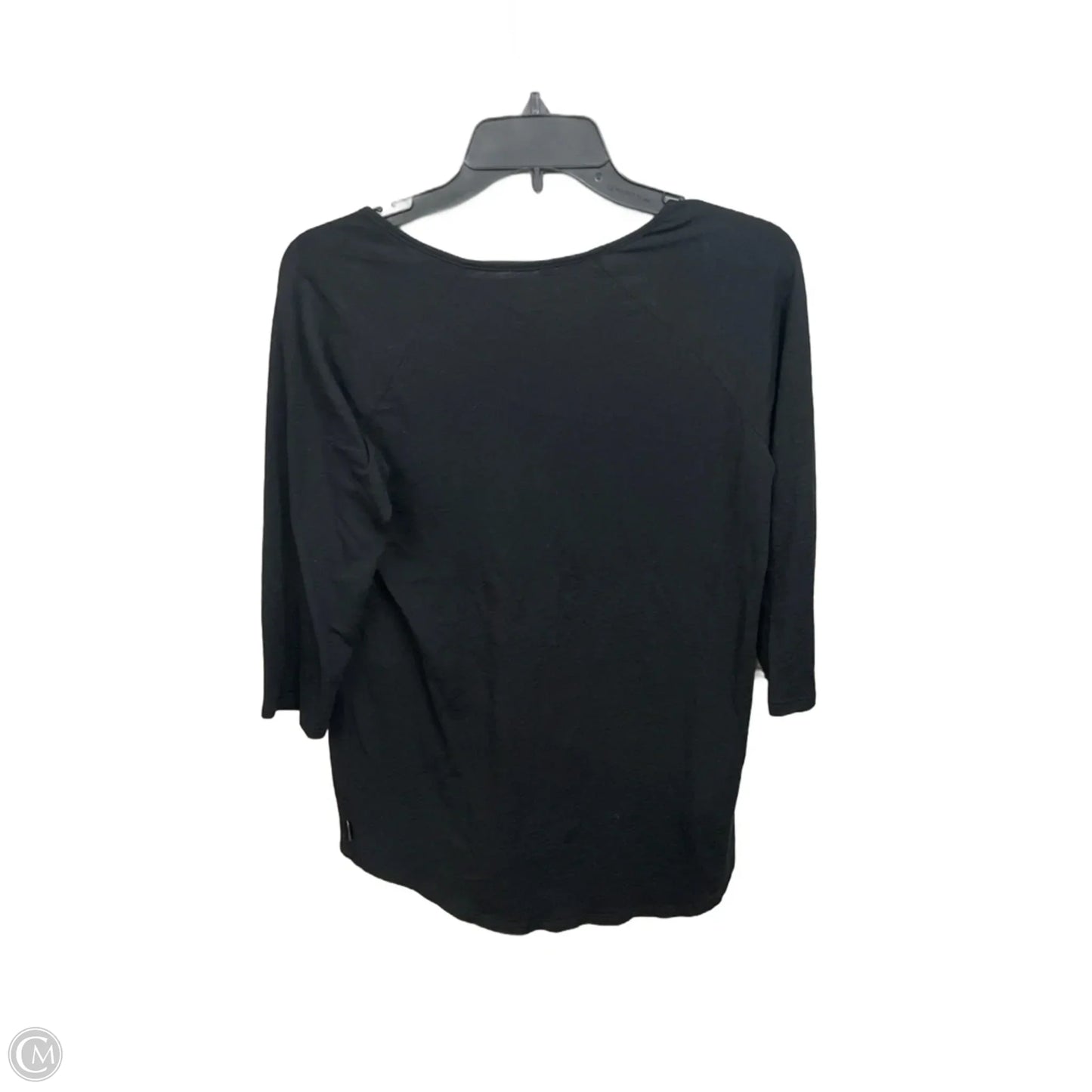 Top 3/4 Sleeve Basic By Eddie Bauer In Black, Size: S