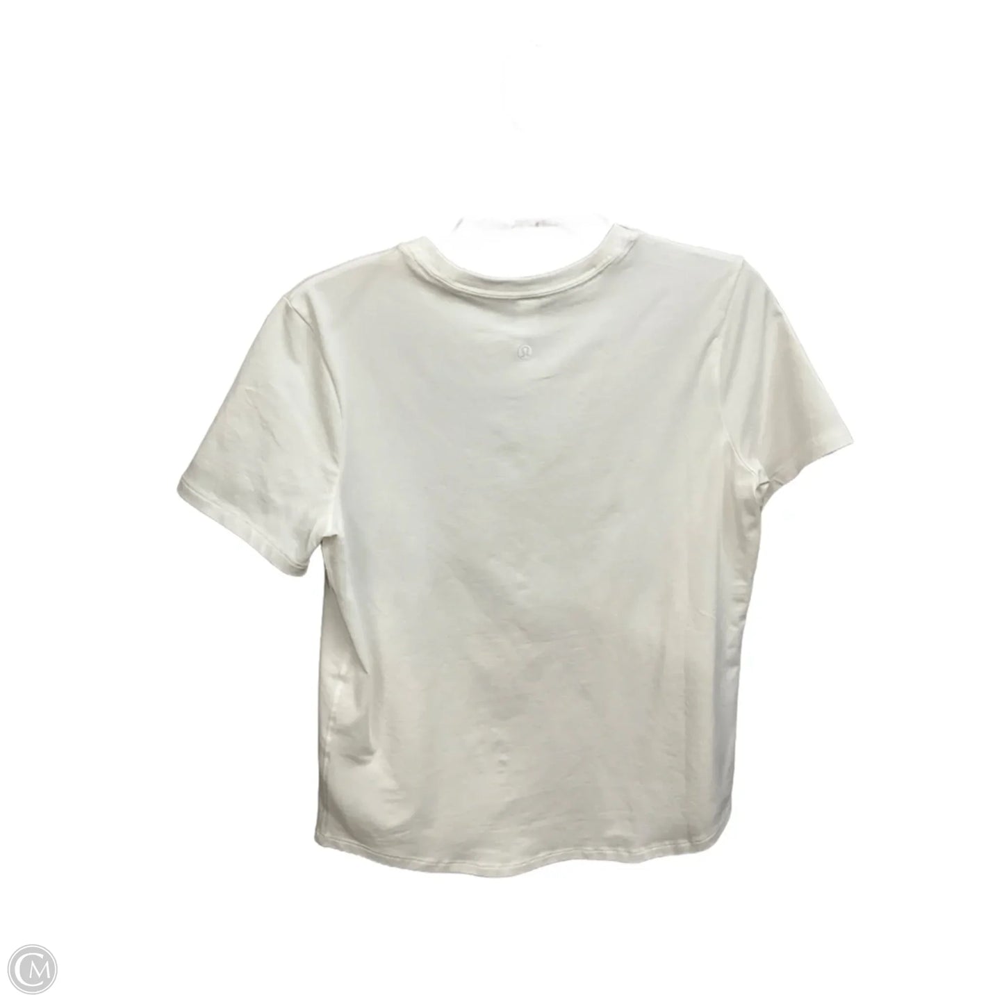 Athletic Top Short Sleeve By Lululemon In White, Size: S