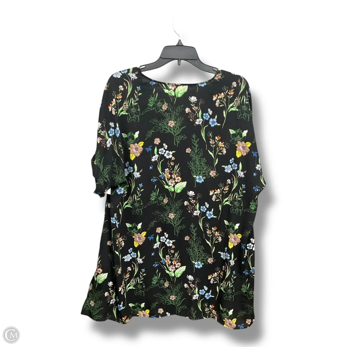 Blouse Short Sleeve By Dr2 In Floral Print, Size: 2x
