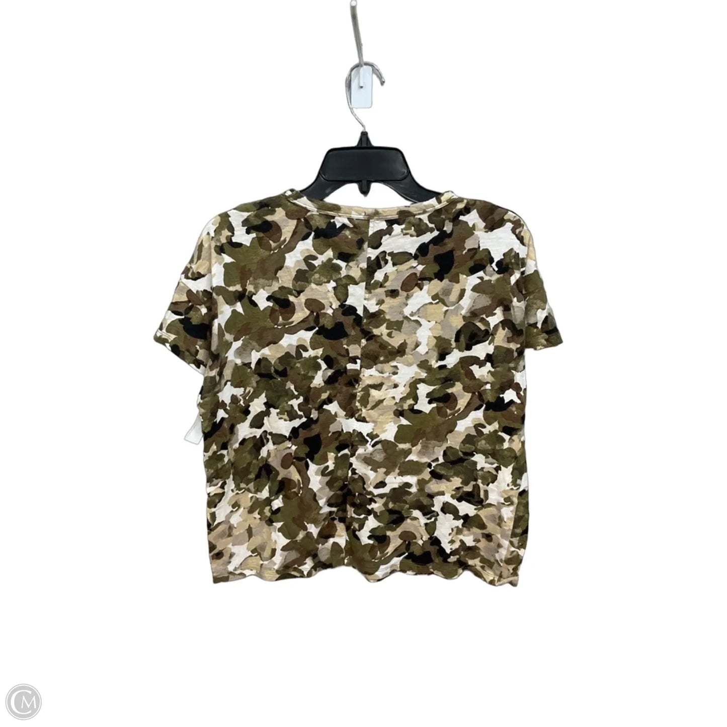 Top Short Sleeve By Banana Republic In Camouflage Print, Size: S