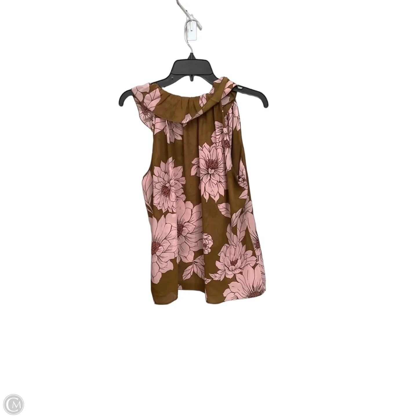 Top Sleeveless By Cabi In Floral Print, Size: M